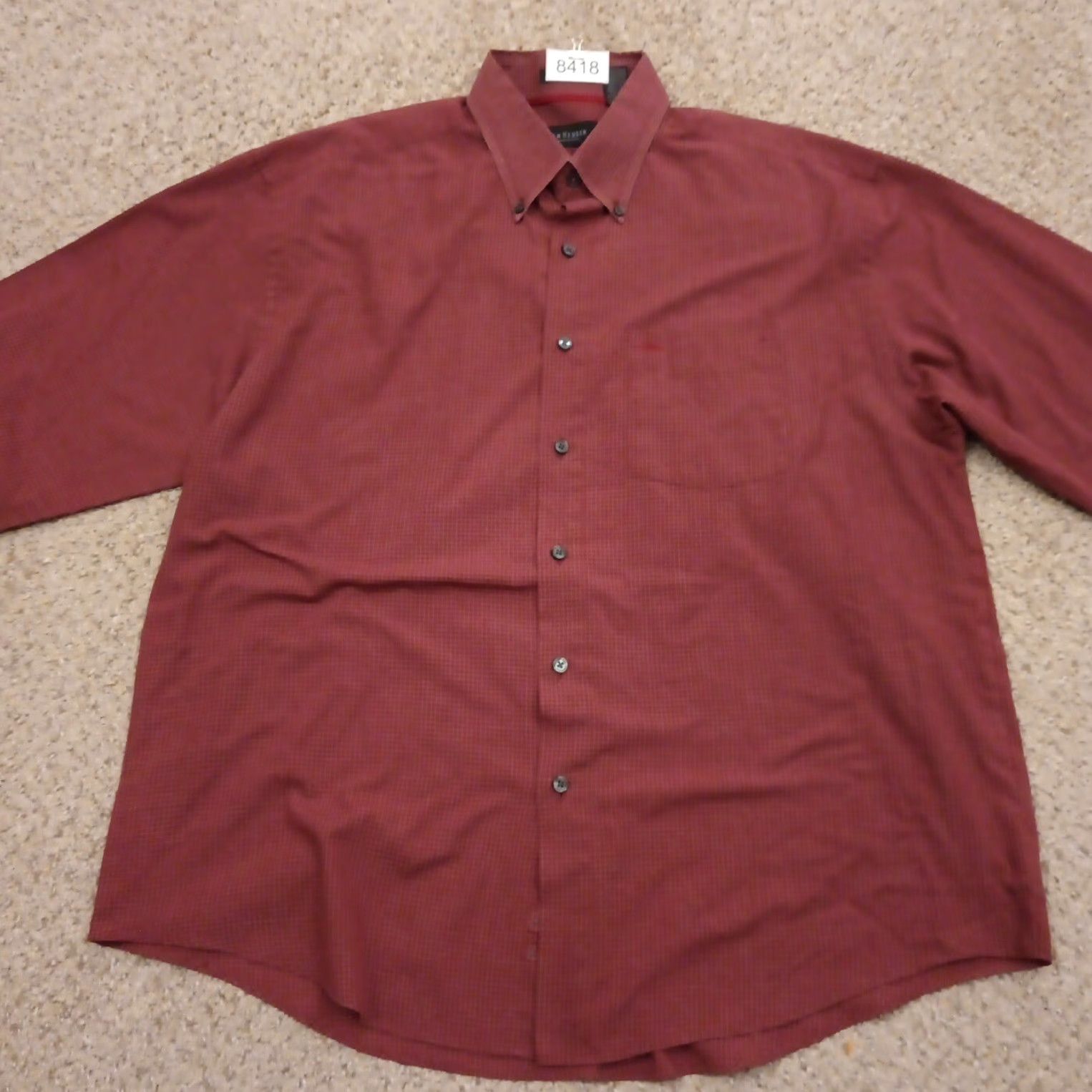 Van Heusen Van Heusen Shirt Mens Large Red Plaid Long Sleeve Button Down Cotton Blend Size US L / EU 52-54 / 3 - 5 Thumbnail