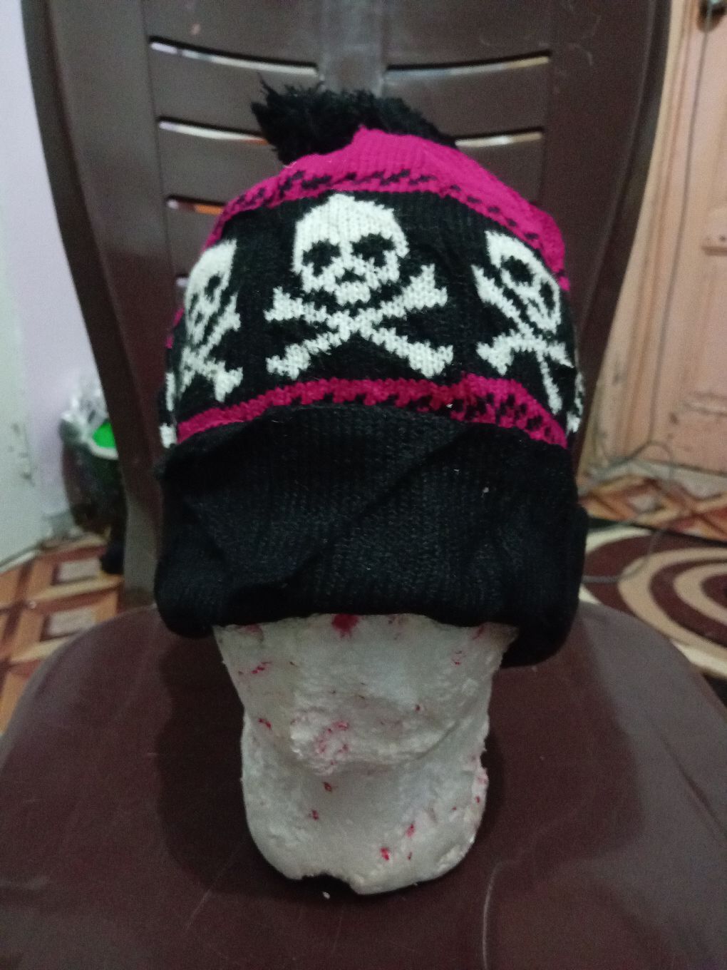 image of Punk Skull Sketelon Beanie’S in Black, Men's