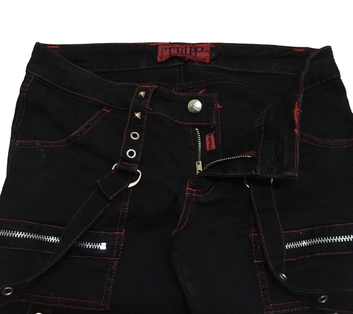 If Six Was Nine Rare Design Vintage Tripp Bondage Avant Garde Pants 1990s Size US 30 / EU 46 - 6 Thumbnail