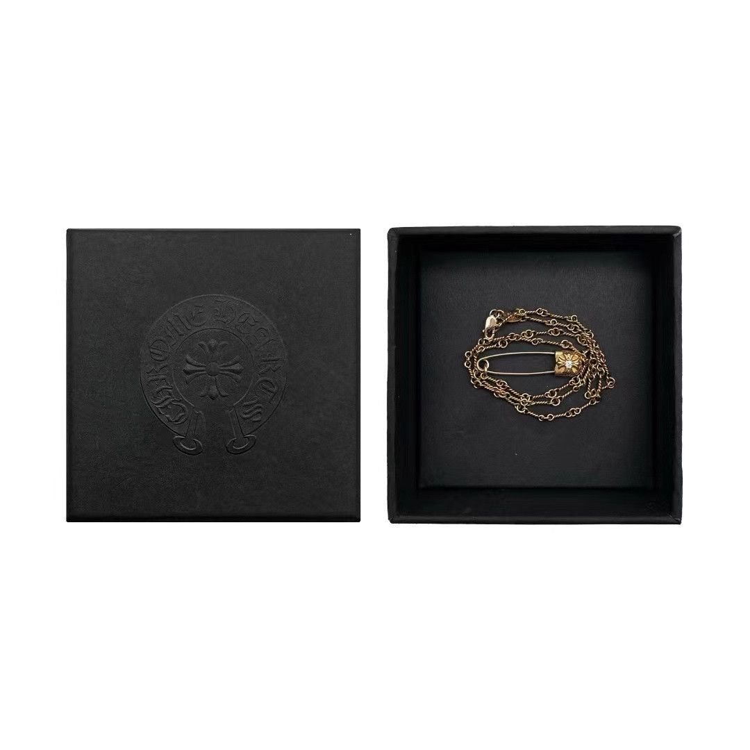 Chrome Hearts Chrome Hearts 22k Gold Diamond Twist Chain Pin Necklace Size ONE SIZE - 5 Thumbnail