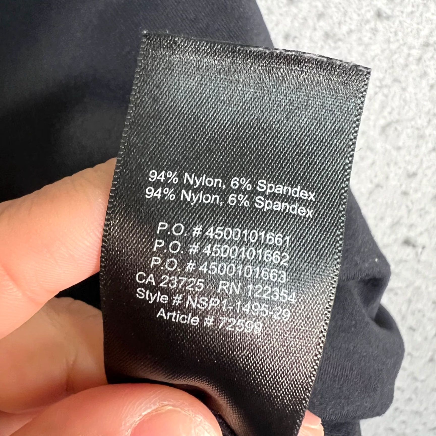 Vintage Babaton Tank Top Women's Cropped Square Neck Nylon Spandex, Black, Size M, Stretch, Casual, Summer/Spring, Adult Women, Regular Fit Size M / US 6-8 / IT 42-44 - 4 Thumbnail