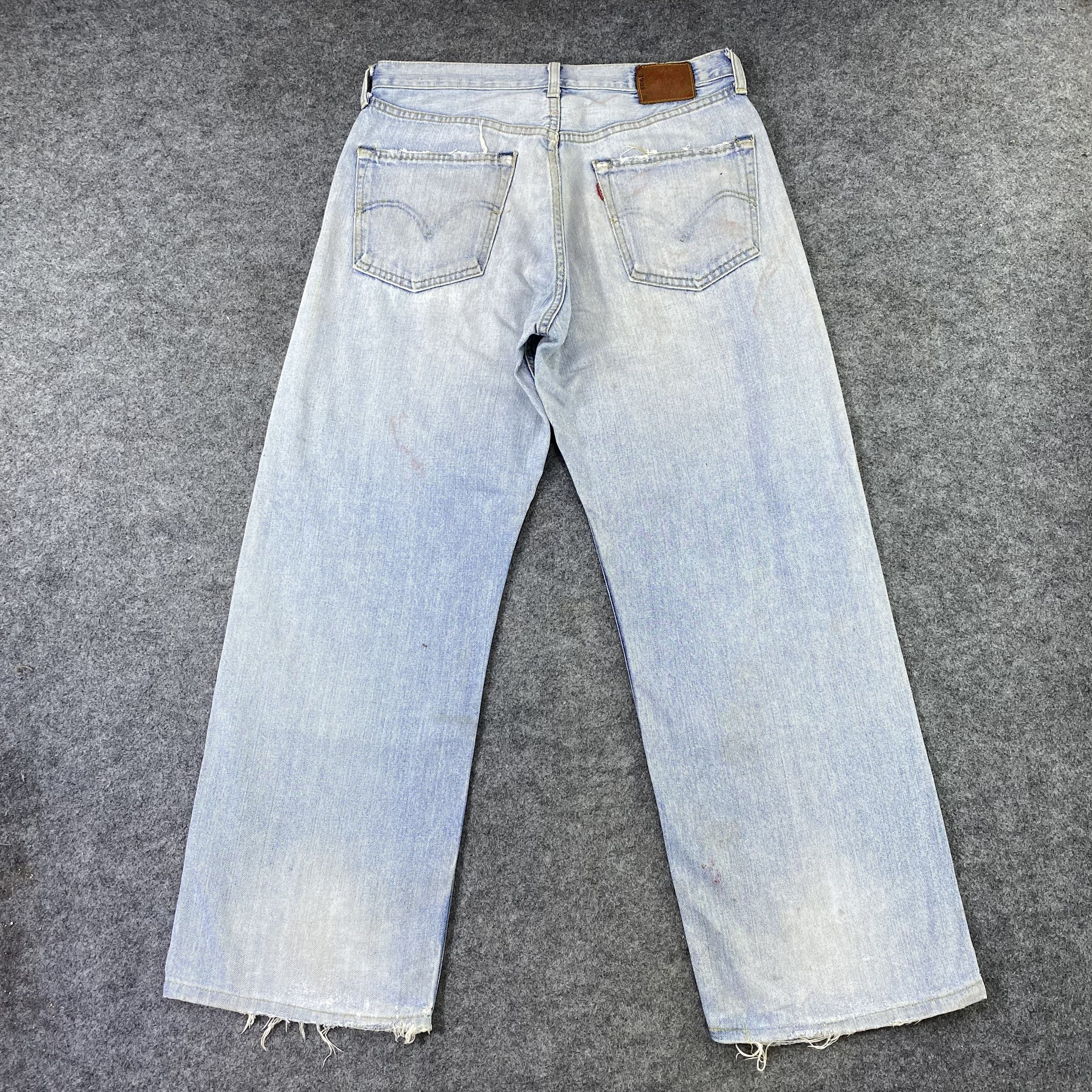 Jean × Levi's Vintage Levi's 504 Distress Blue Wash Jeans - J1150 Size US 32 / EU 48 - 4 Thumbnail