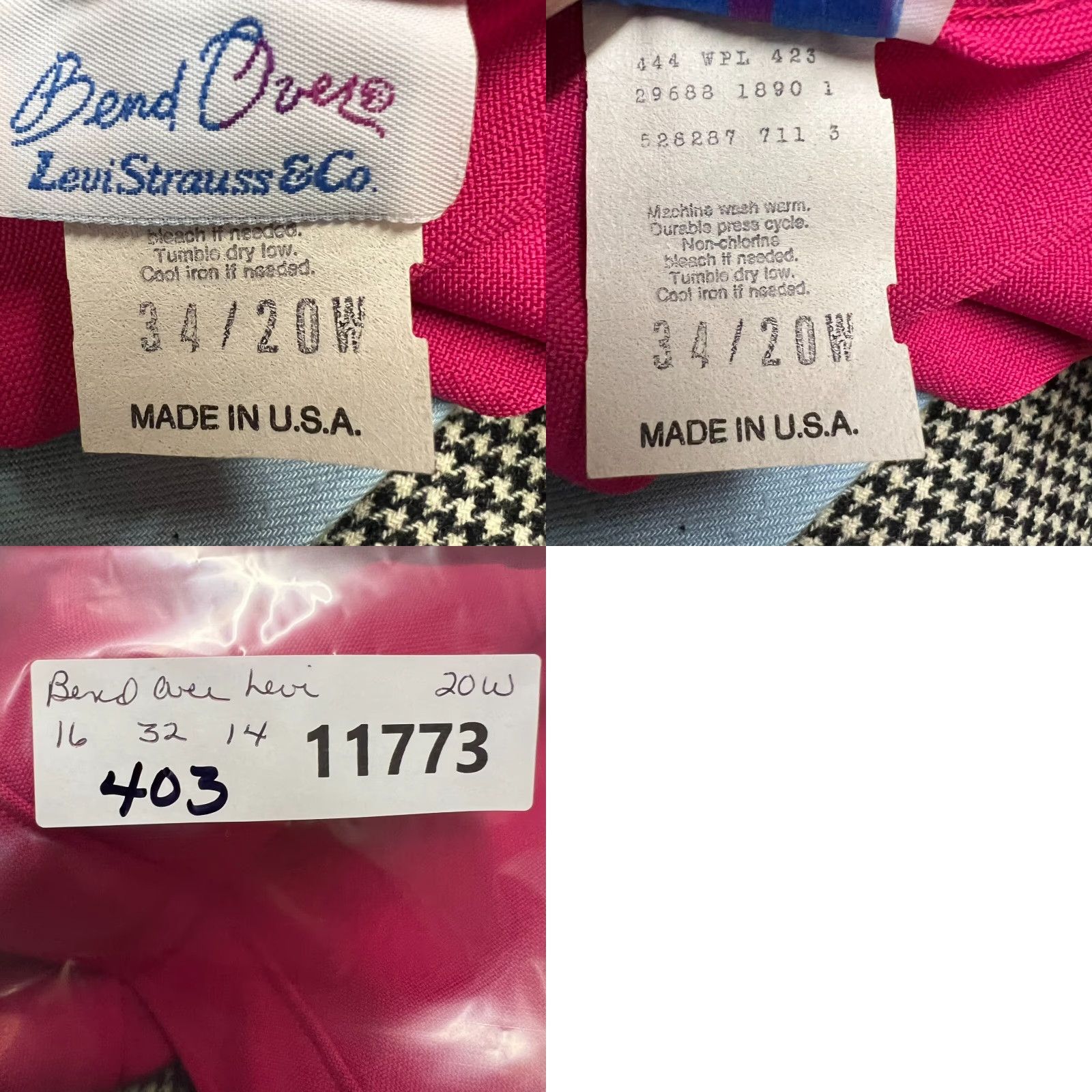 Levi's VINTAGE Levi's Bend Over Pants Womens 20W Pink 32X32 Levi's Bend Over Pants Womens 20W Pink 32X32 Size 42" / US 20 - 8 Thumbnail