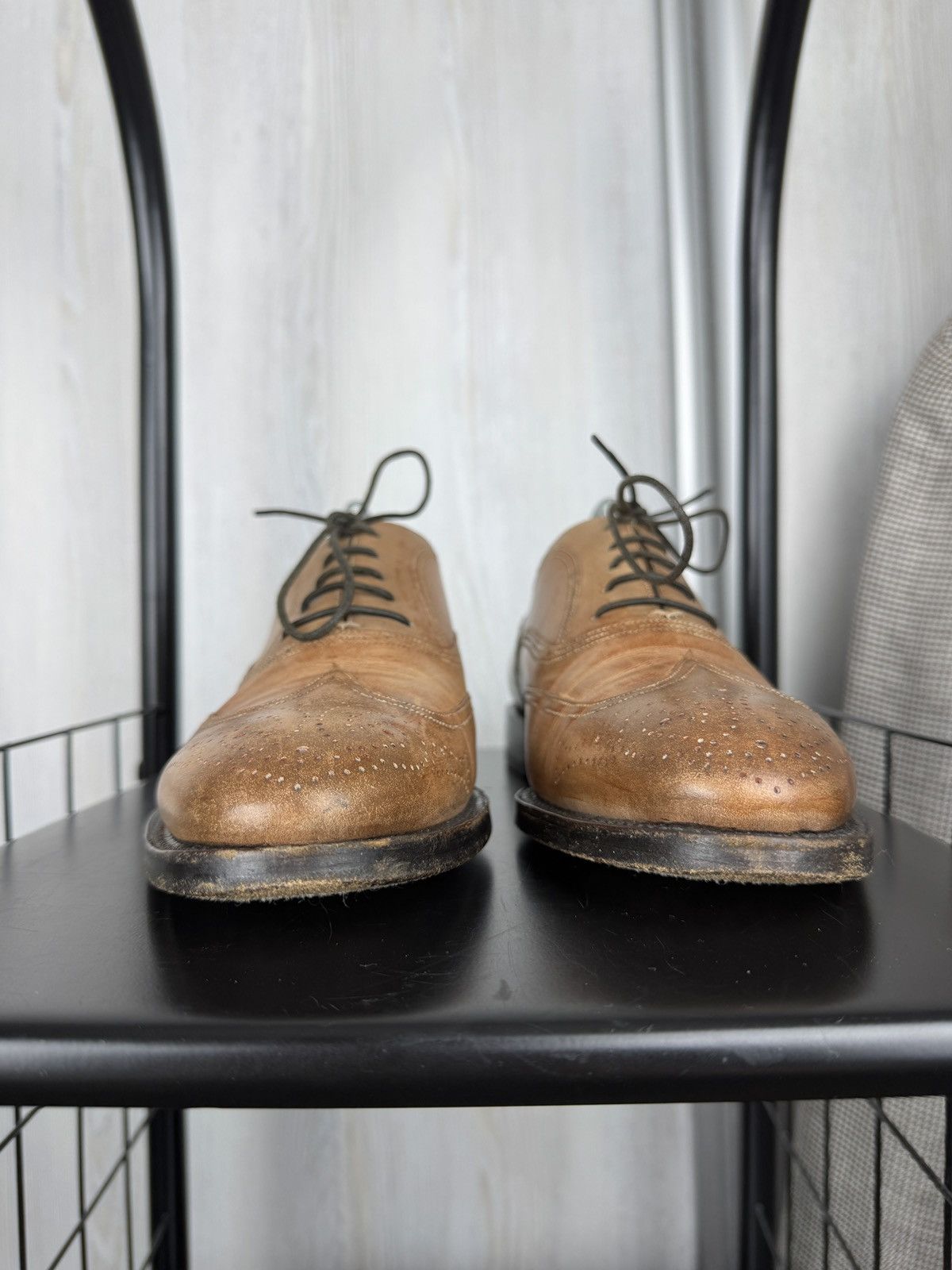 Bally Bally Brown Beige formsl oxford derby leather shoes us 8.5 Size US 8.5 / EU 41-42 - 9 Thumbnail