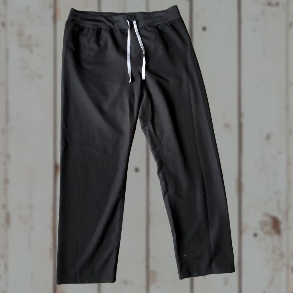 Vintage FIGS Technical Collection Pants Mens 2XL Black Drawstring Straight Leg Workwear Casual 32in Inseam Mens Size US 39 - 1 Thumbnail