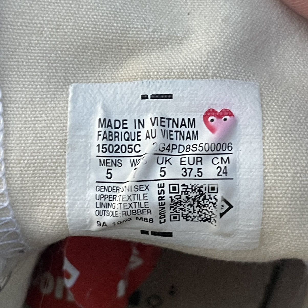 CDG by Comme des Garcons CDG Converse Chuck 70 High Tops Size US 5 / EU 37 - 7 Thumbnail
