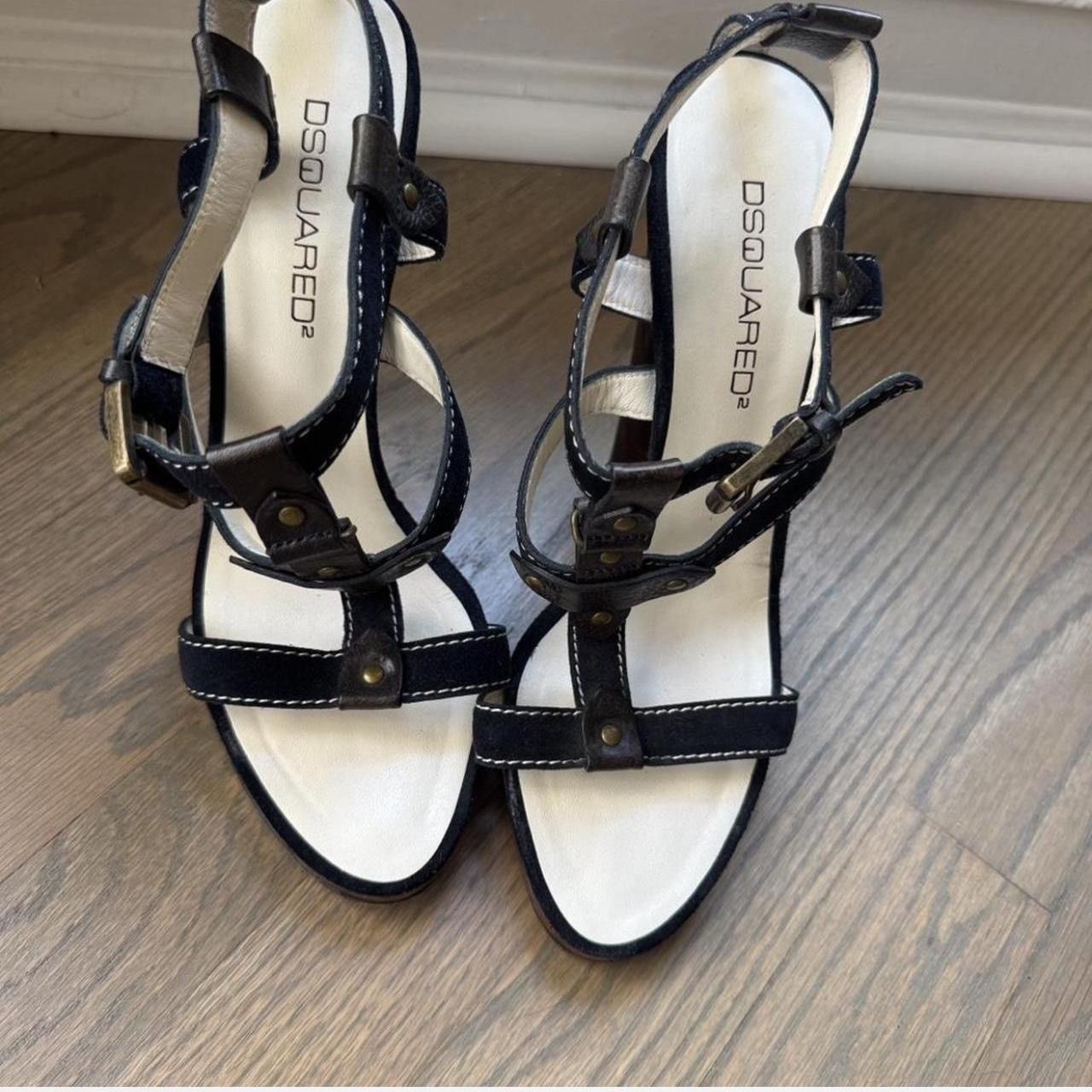 Dsquared2 Dsquared2 black leather and suede platform heels. Size 9-9.5 Size US 9.5 / IT 39.5 - 2 Thumbnail