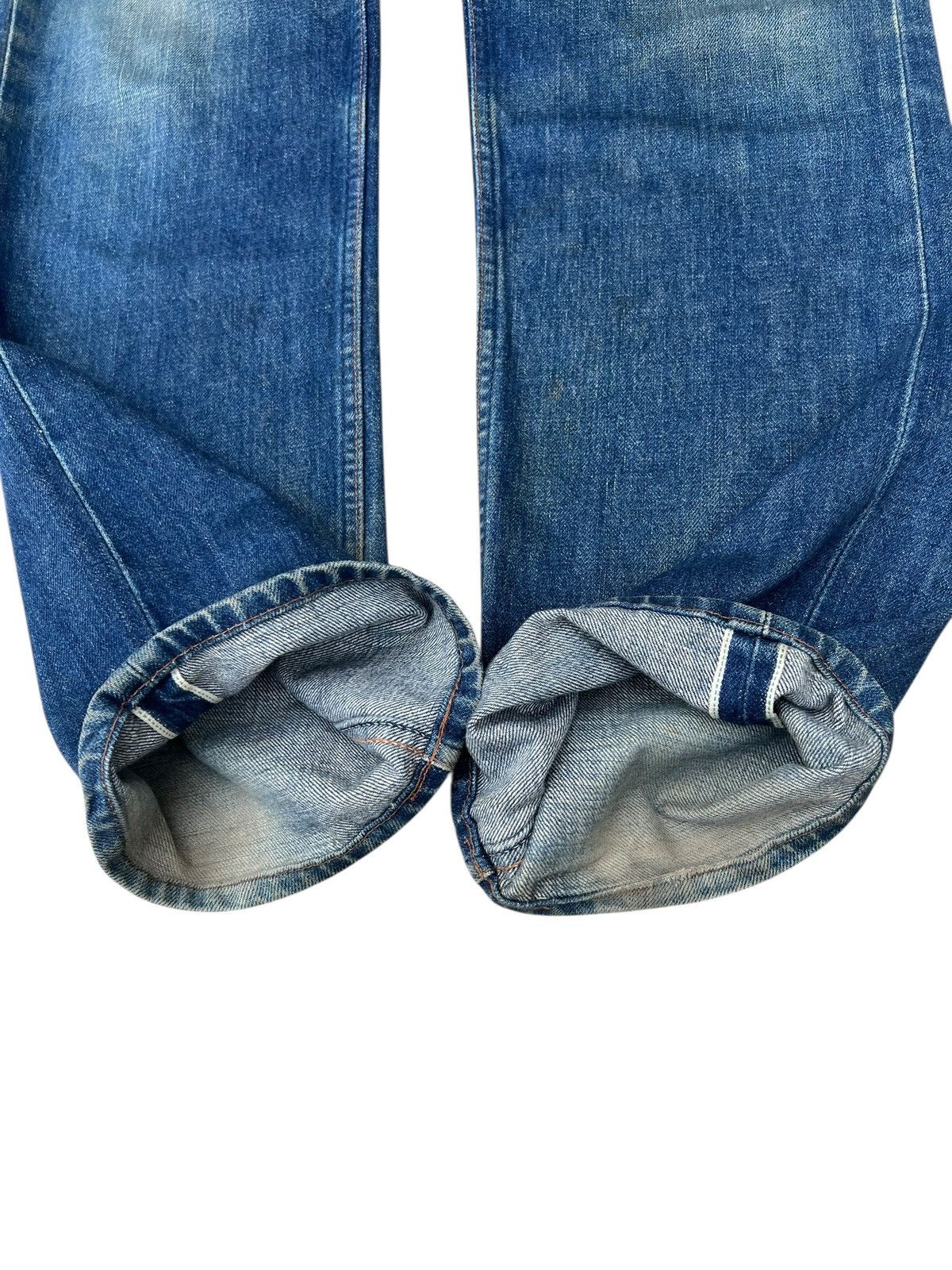 Wrangler 90s Wrangler Blue Bell Aging Mud Denim Selvedge Jeans Size US 31 - 13 Thumbnail