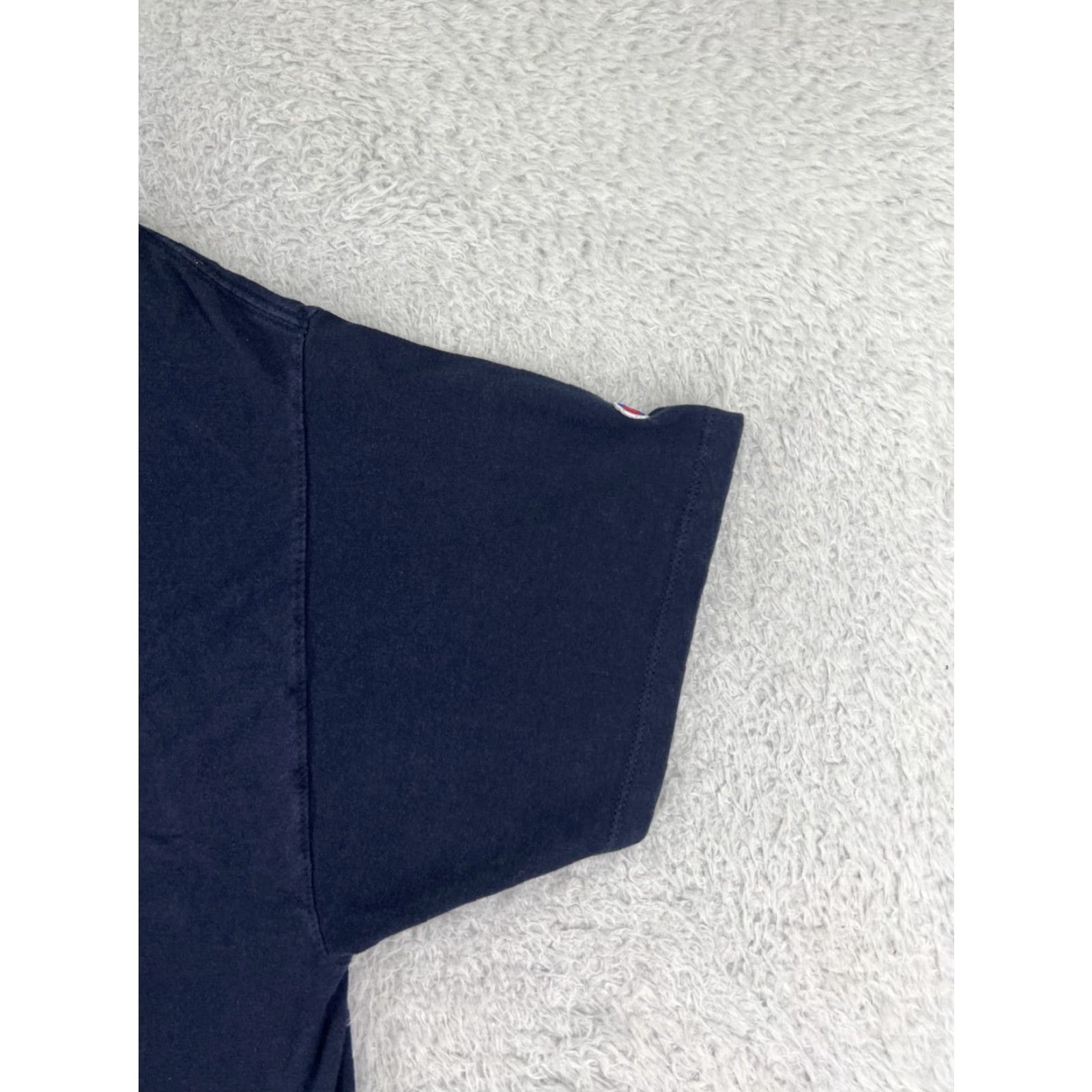Champion Champion Shirt Men XL Blue Logo Spellout Embroidered Jersey Cotton Short Sleeve Crew Neck T-Shirt Sports Retro All Seasons Breathable Size US XL / EU 56 / 4 - 6 Thumbnail