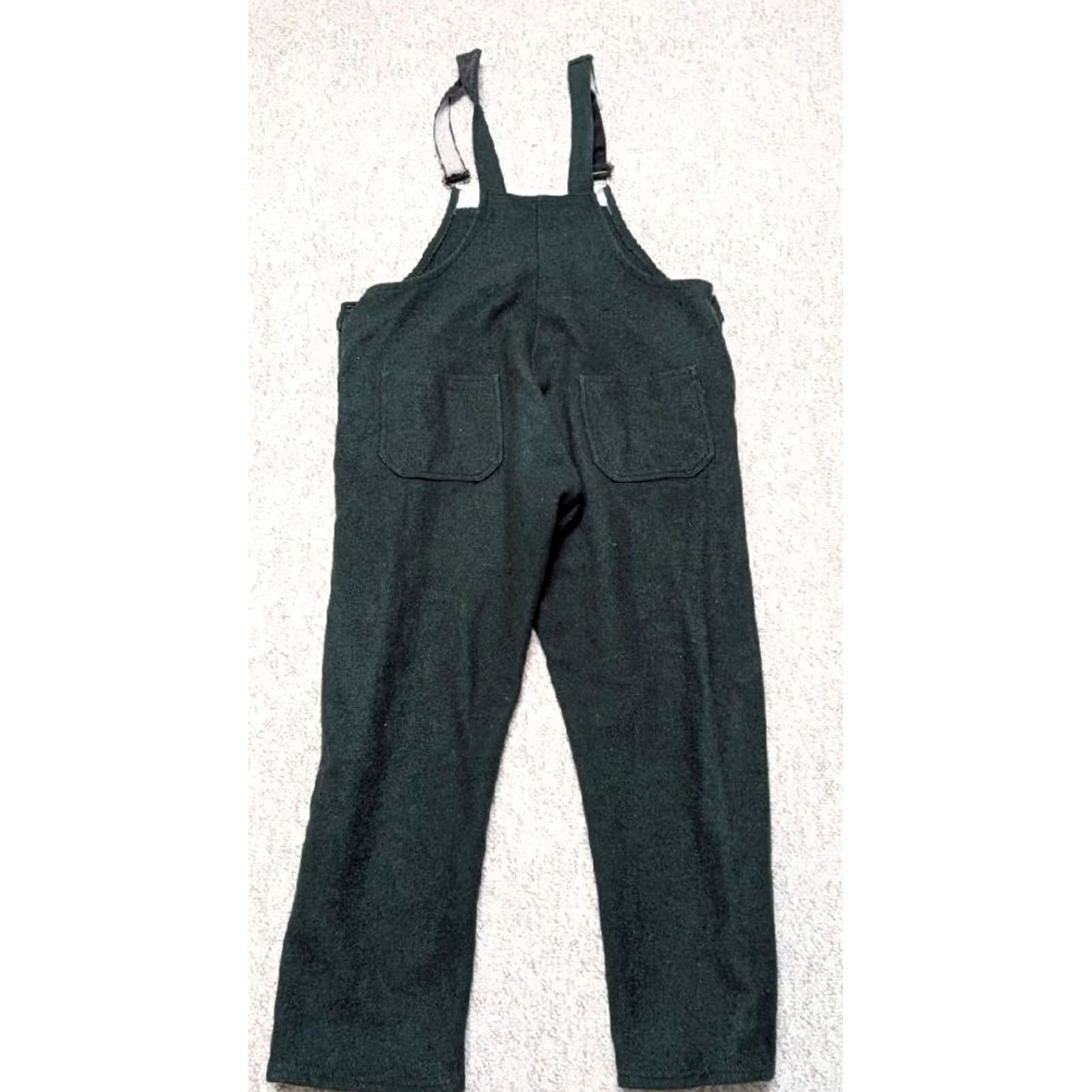 Vintage VINTAGE Codet Hunting Pants Bibs Wool Green 38x32 XL Canada Mens Overalls/ pants Size US 36 / EU 52 - 4 Thumbnail