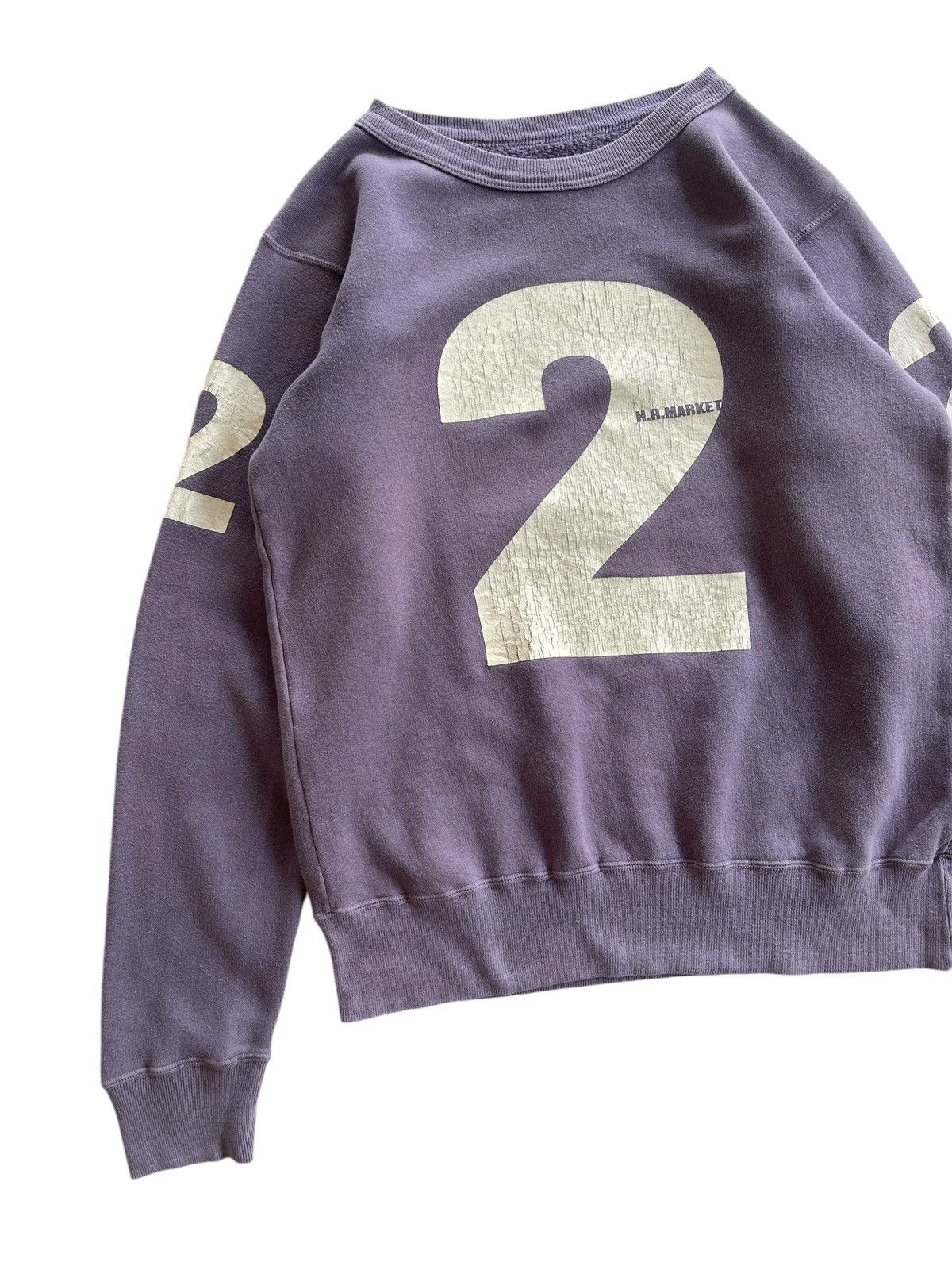 HOLLYWOOD RANCH MARKET H.R.Market MFG.Co Big Logo Sweater Sunfaded Size US M / EU 48-50 / 2 - 4 Thumbnail