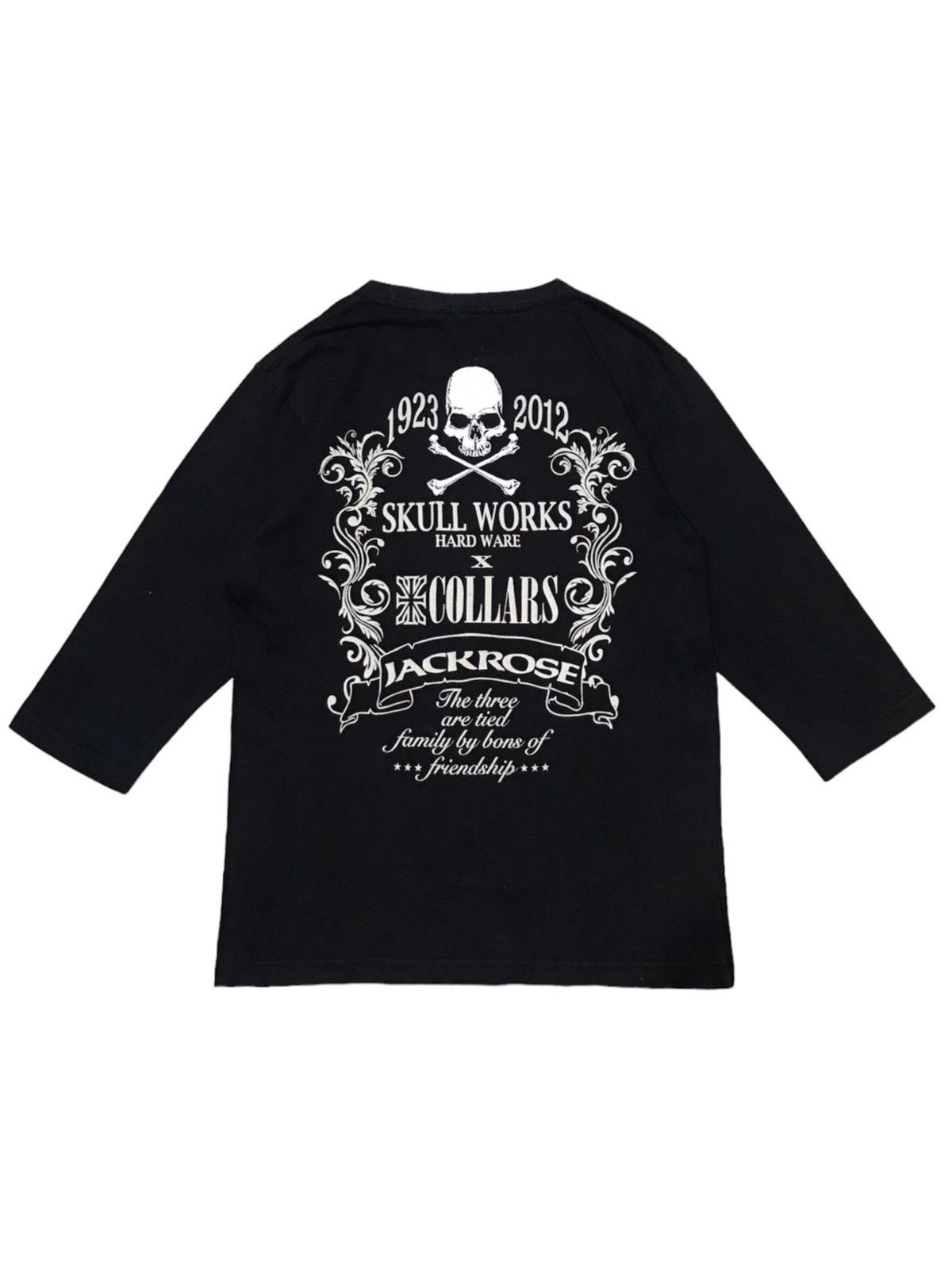 image of Jackrose X Skull Works Raglan in Black, Men's (Size Medium)