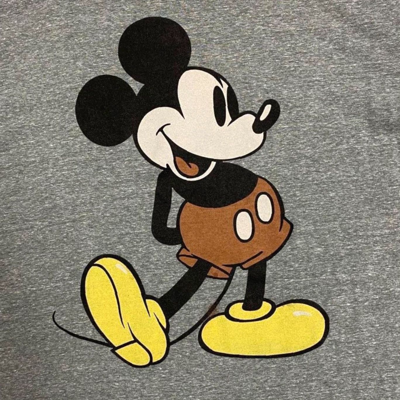 Disney Disney Mickey Mouse Classic Cartoon Character Graphic Grey T-Shirt XL Mens Short Sleeve Round Neck Cotton Size US XL / EU 56 / 4 - 3 Thumbnail