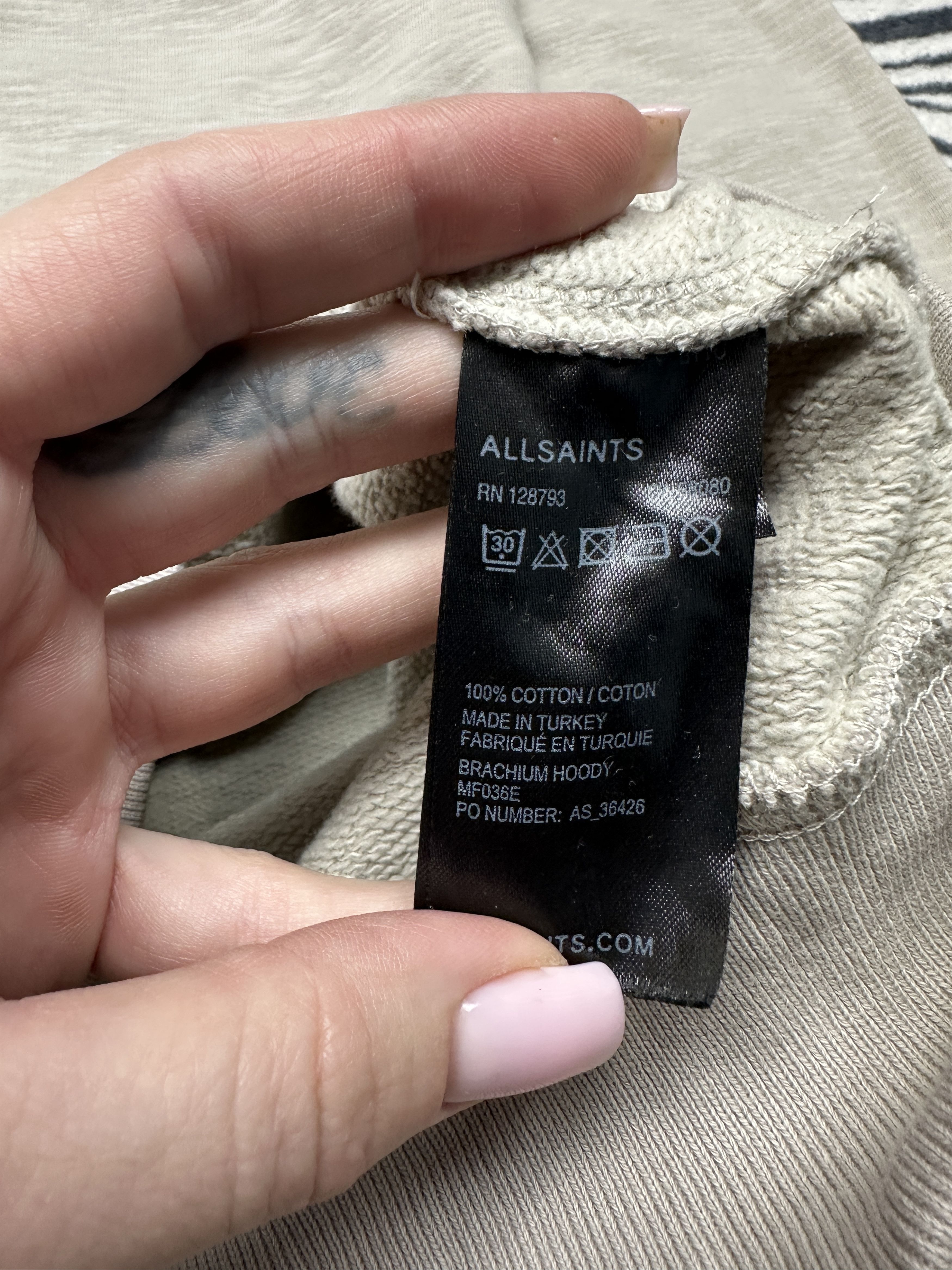 Allsaints Allsaints Mens Brachium Full Zip Hoodie Size US M / EU 48-50 / 2 - 4 Thumbnail