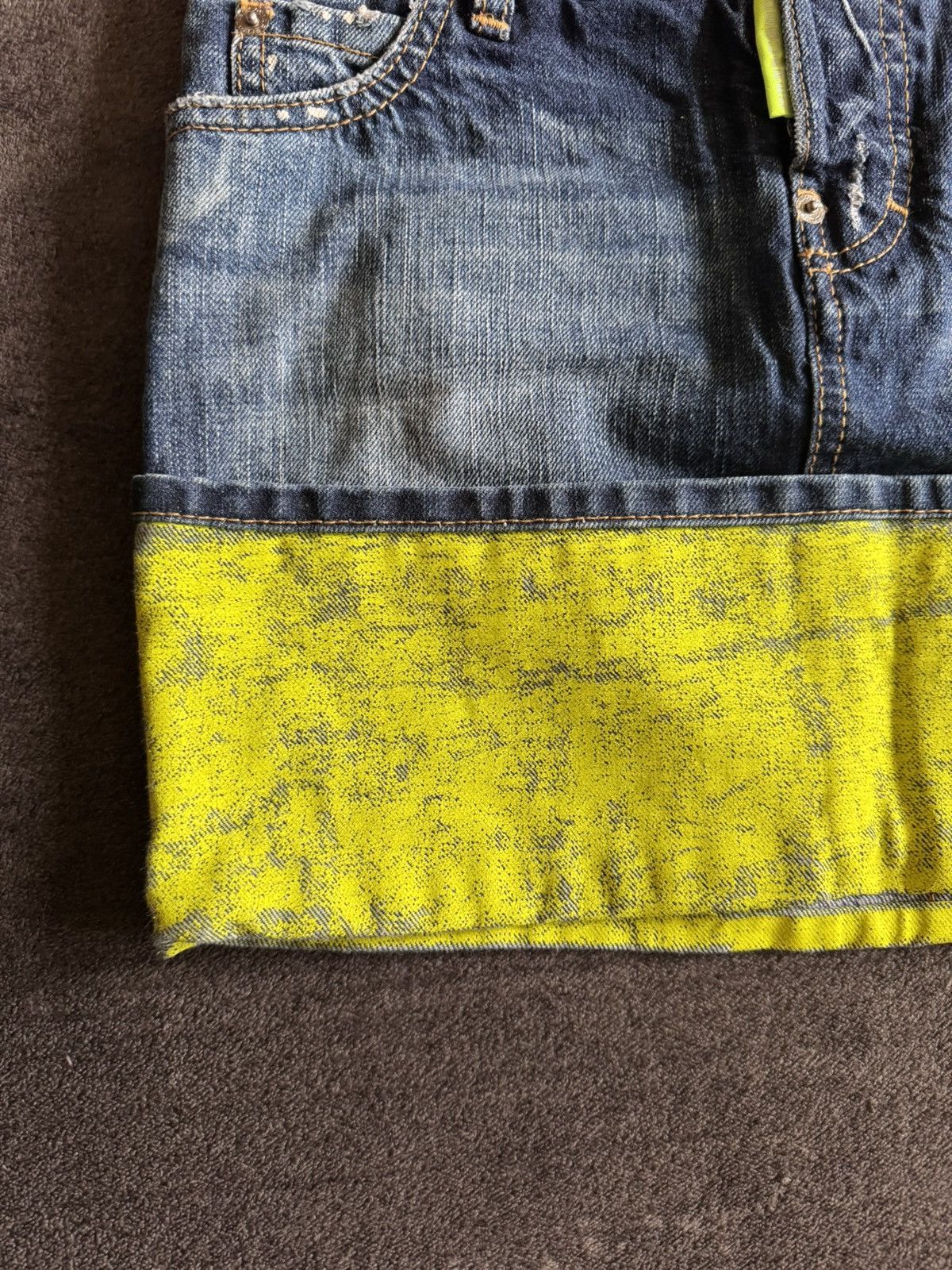 Dsquared2 Dsquared2 vintage denim mini skirt green painted rare Size 36" / US 14 / IT 50 - 3 Thumbnail