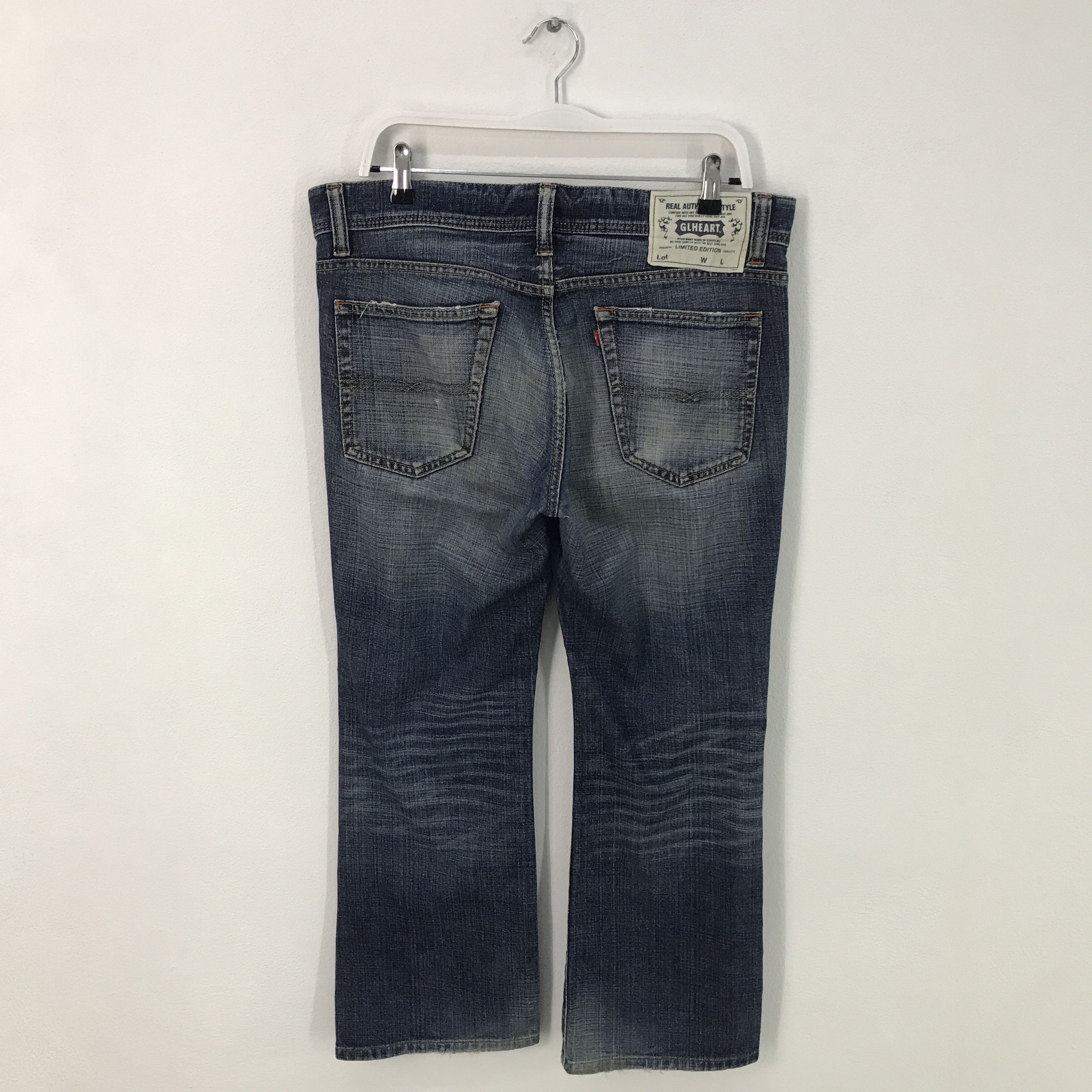 Japanese Brand Rare Glheart style distressed Bootcut jeans pants Size US 34 / EU 50 - 4 Thumbnail