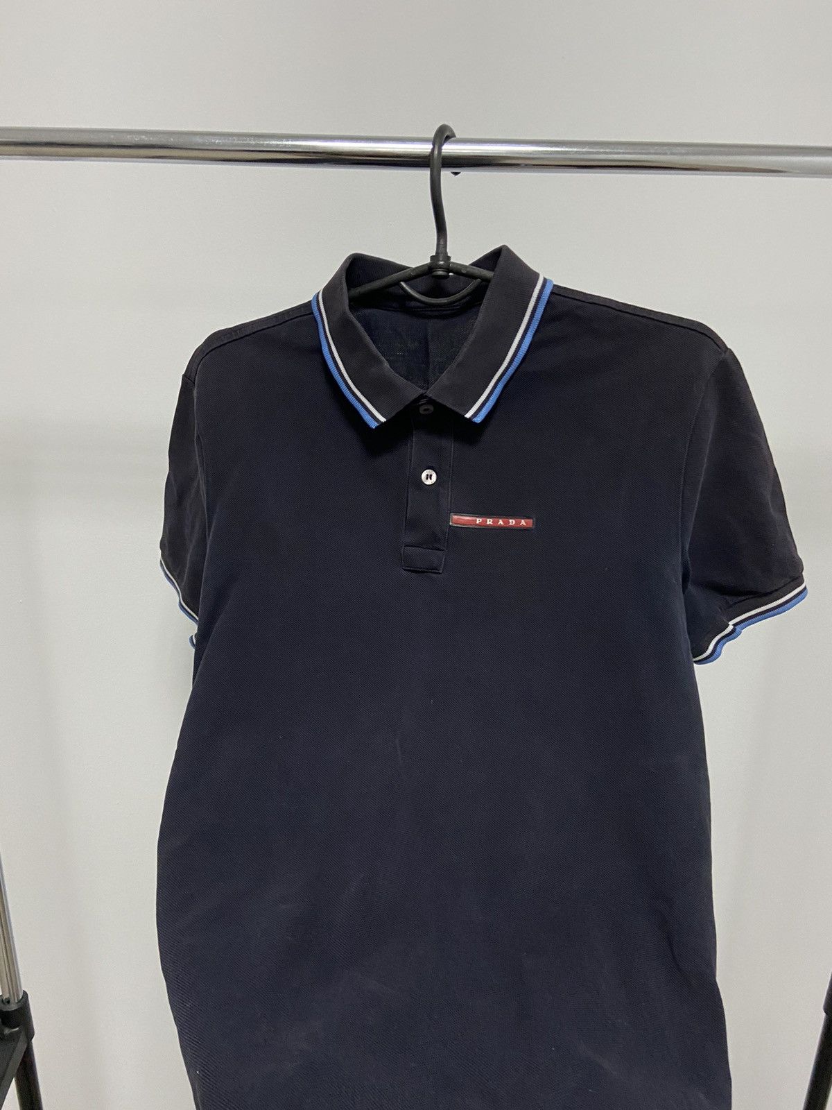 Prada Prada T Shirt Polo Luxury Red Ribbon Vintage Web Size US M / EU 48-50 / 2 - 8 Thumbnail