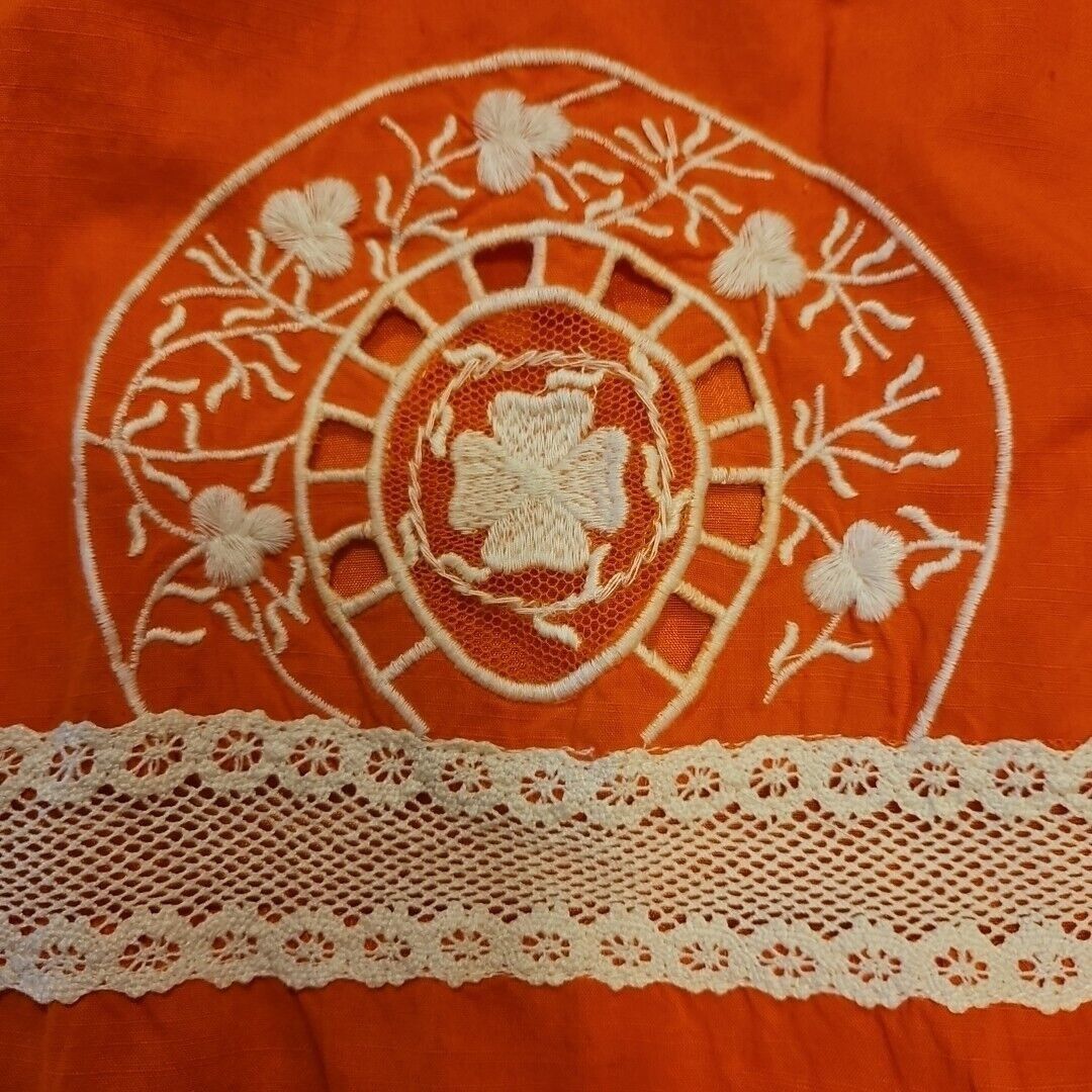 Anthropologie Moulinette Soeurs Anthro Dress Womens 0 Orange Crochet Medal Size XS / US 0-2 / IT 36-38 - 6 Thumbnail