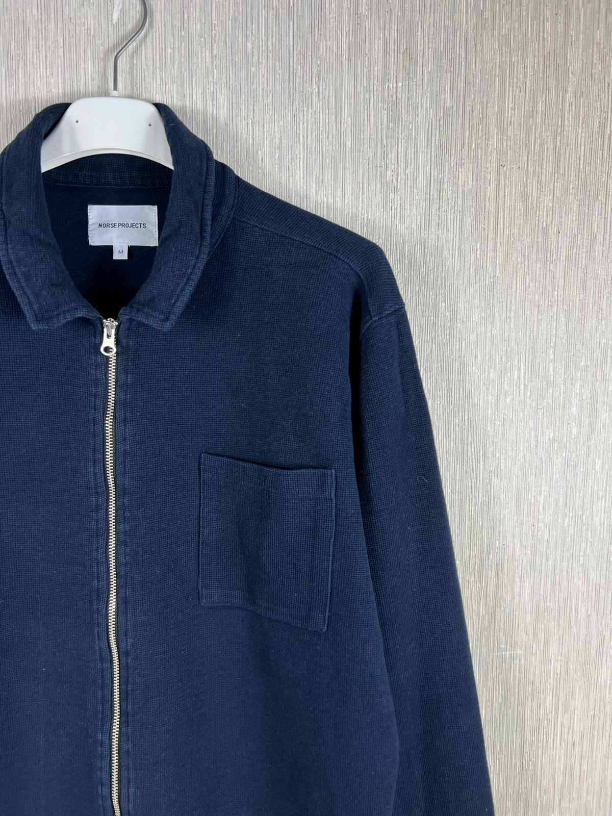 Norse Projects Norse Projects magne fine waffle zip long sleeve navy jacket Size US M / EU 48-50 / 2 - 3 Thumbnail