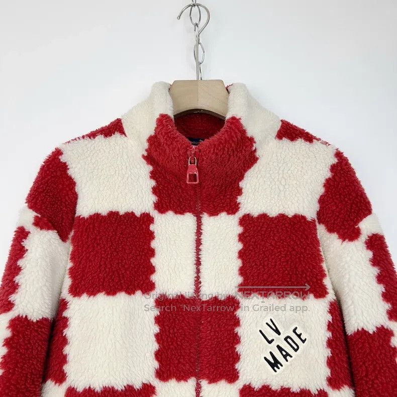 Louis Vuitton Louis Vuitton Co-branded red and white checkerboard embroi Size US XL / EU 56 / 4 - 3 Thumbnail