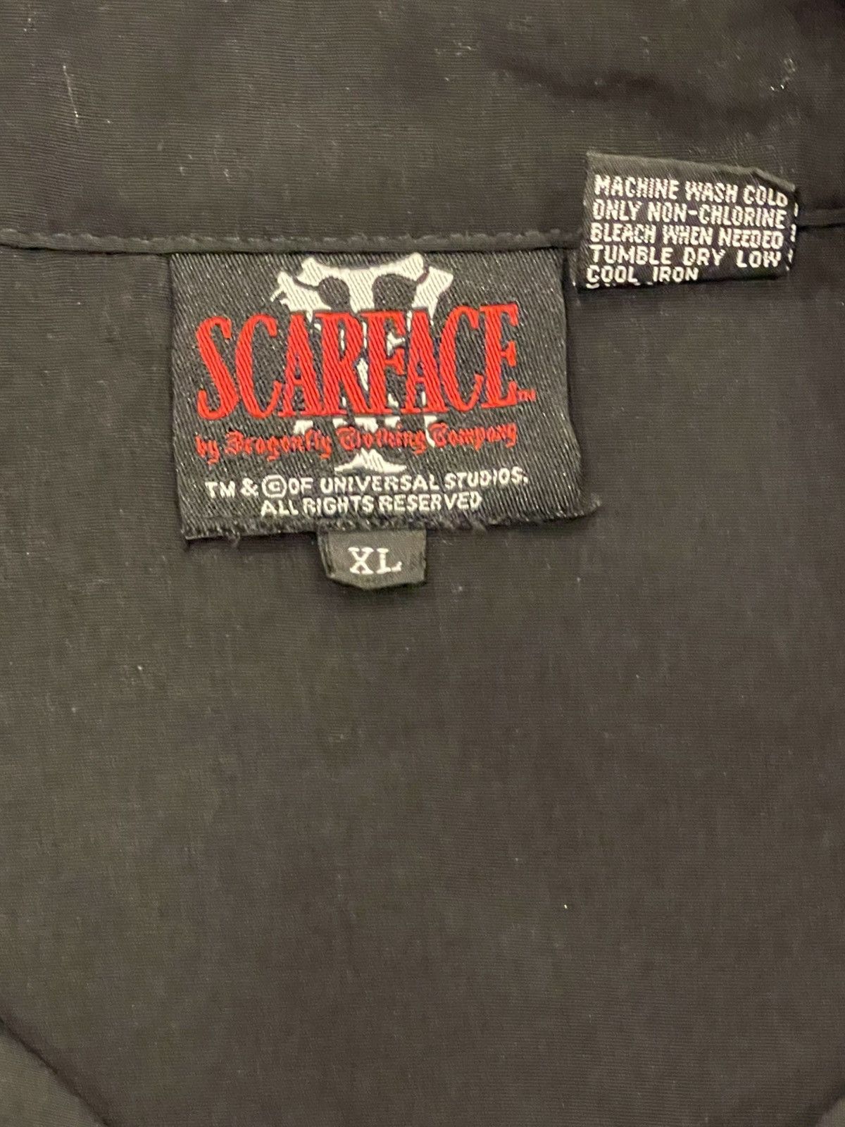 Dragonfly Vintage Sz xl Scarface dragonfly button-up shirt y2k Size US XL / EU 56 / 4 - 2 Thumbnail