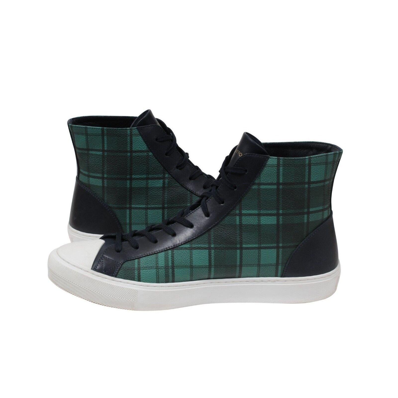 Louis Vuitton Tattoo Sneakers Green Plaid Size US 10.5 / EU 43-44 - 9 Thumbnail