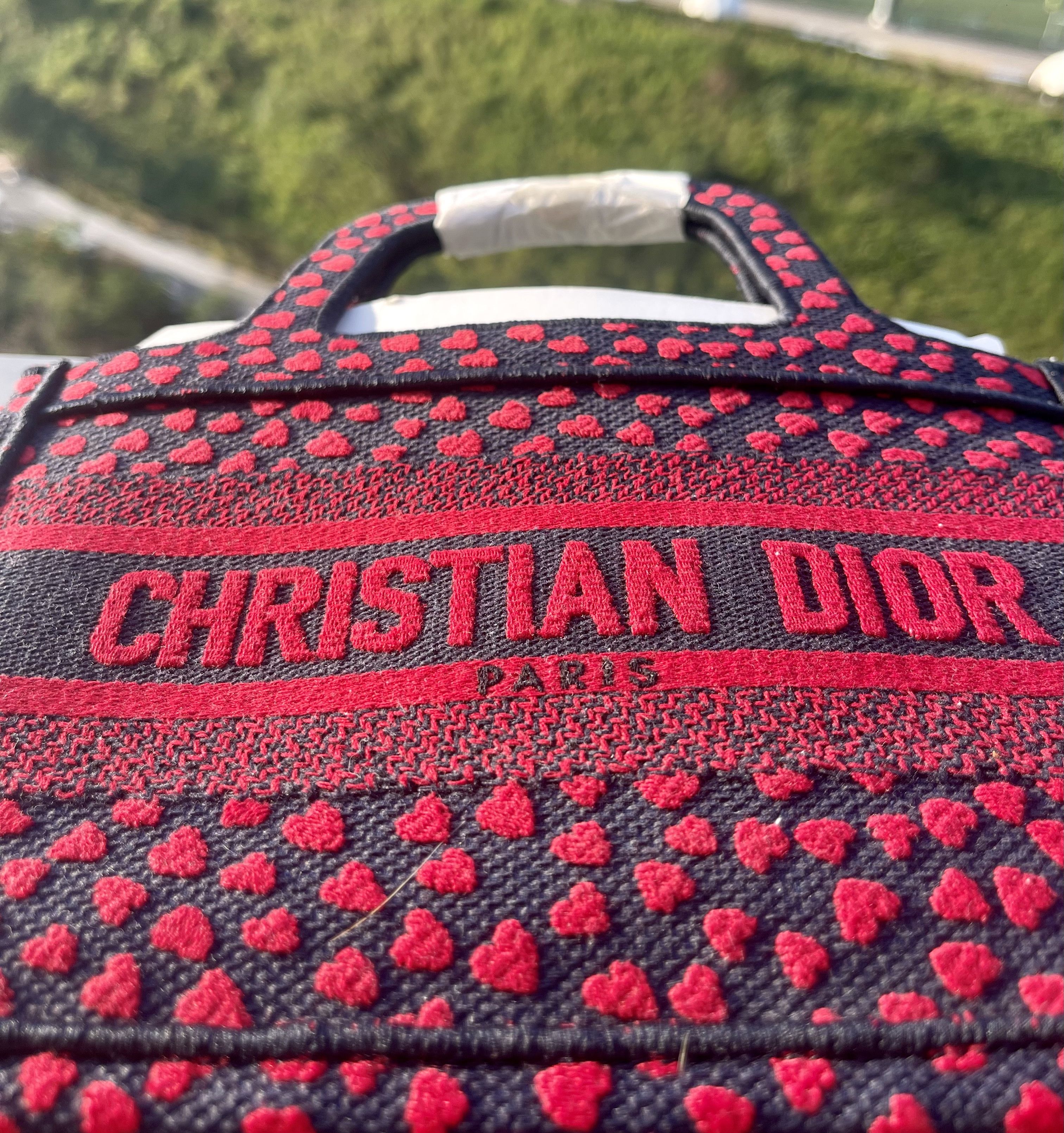 Dior Dior I Love Paris Hearts Tote Mini Navy Red Micro Canvas Bag Size ONE SIZE - 2 Thumbnail