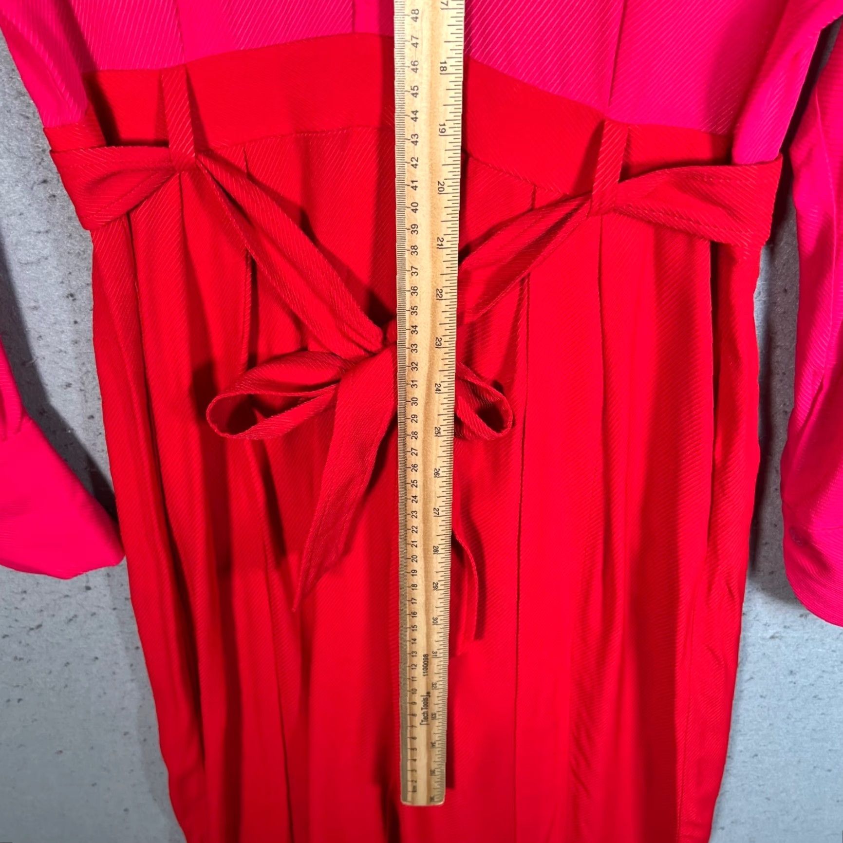 Equipment Equipment Femme Jumpsuit Women Adult 10 Red Pink Long-Sleeve Tie Waist One-Piece Regular Size Handwash Machine Washable Spring Summer Fall Womens Size 32" / US 10 / IT 46 - 6 Thumbnail