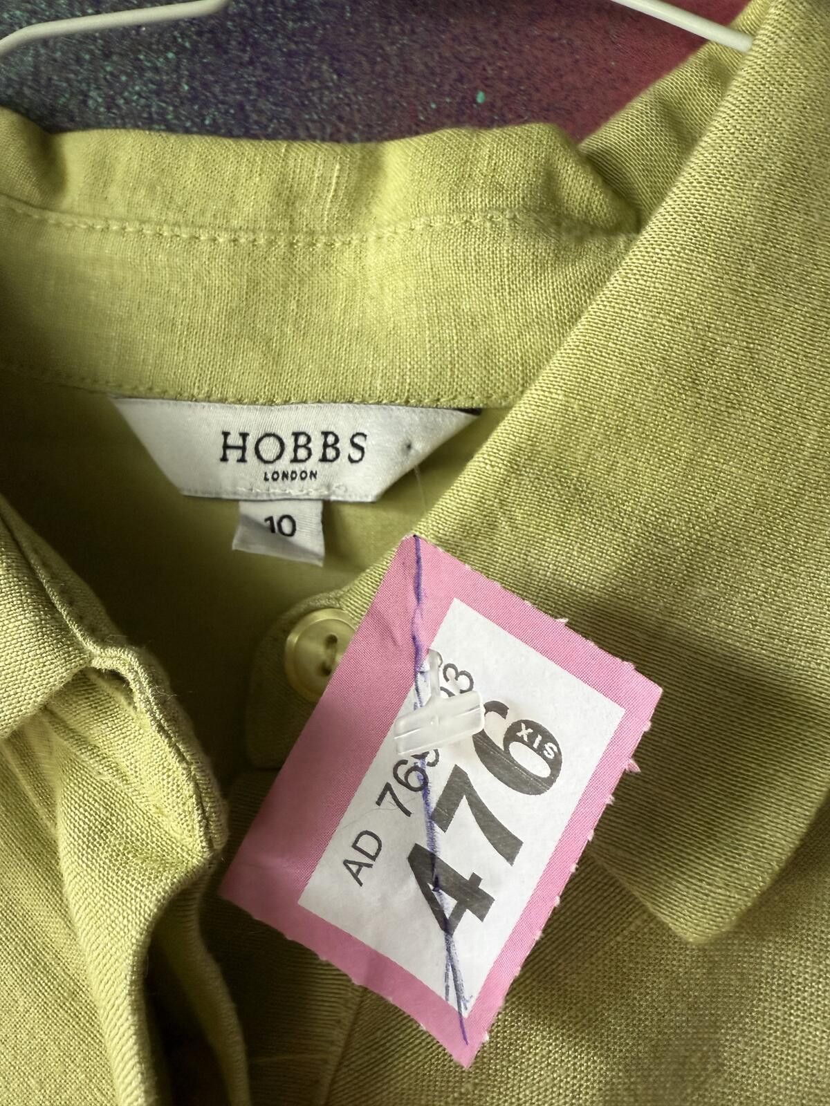 Other Hobbs London Lime Green Linen Blend Sleeveless Midi Dress Size M / US 6-8 / IT 42-44 - 2 Thumbnail
