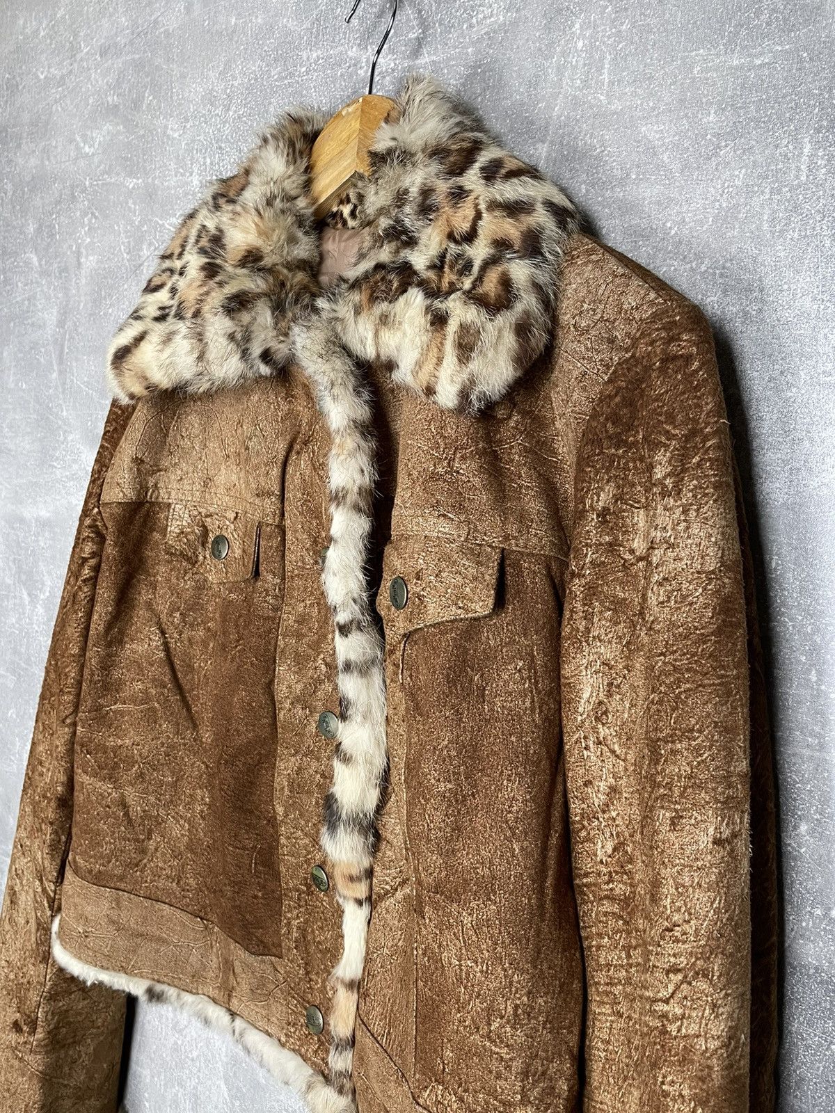 Japanese Brand × Vintage Vintage Y2K Fur Fluffy Stylysh Jacket Size L / US 10 / IT 46 - 3 Thumbnail