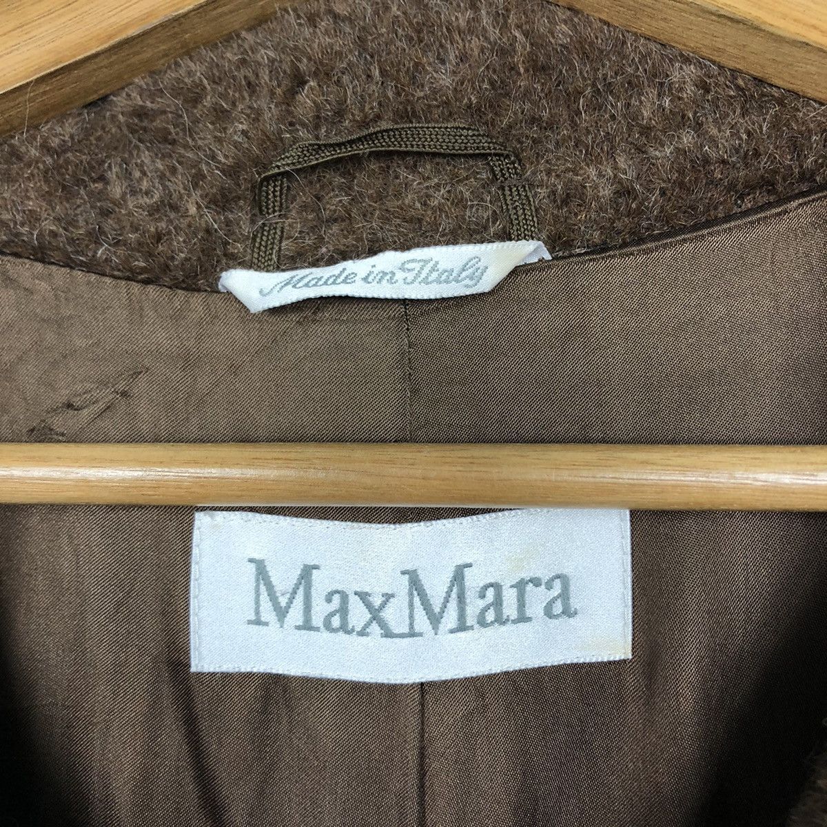 Vintage 📌Vintage Long Jacket Mohair Wool Fur Max Mara Double Breast Size US M / EU 48-50 / 2 - 18 Thumbnail