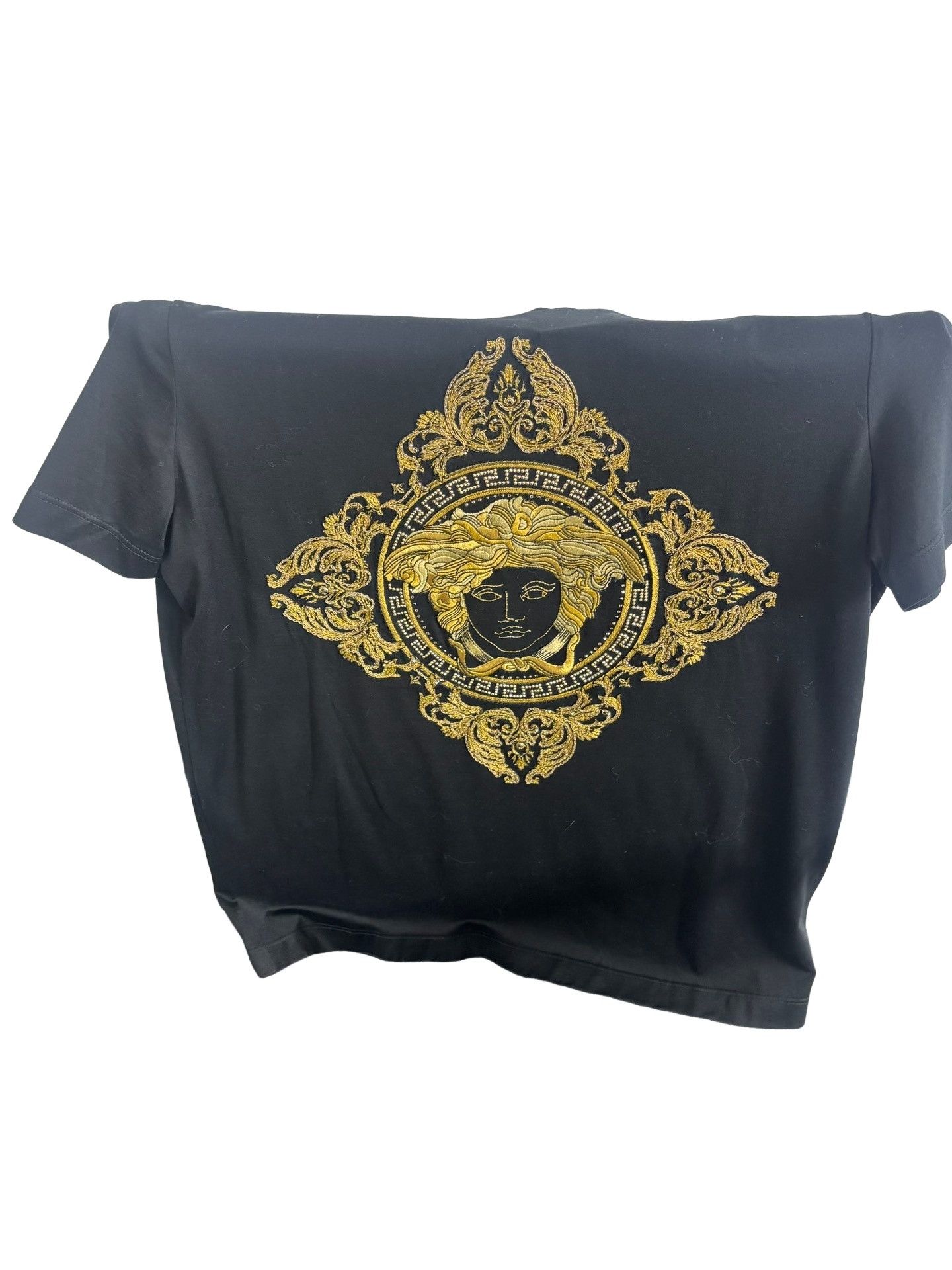 Versace Versace Medusa Gold Embroidery T-Shirt US S Size US S / EU 44-46 / 1 - 1 Thumbnail