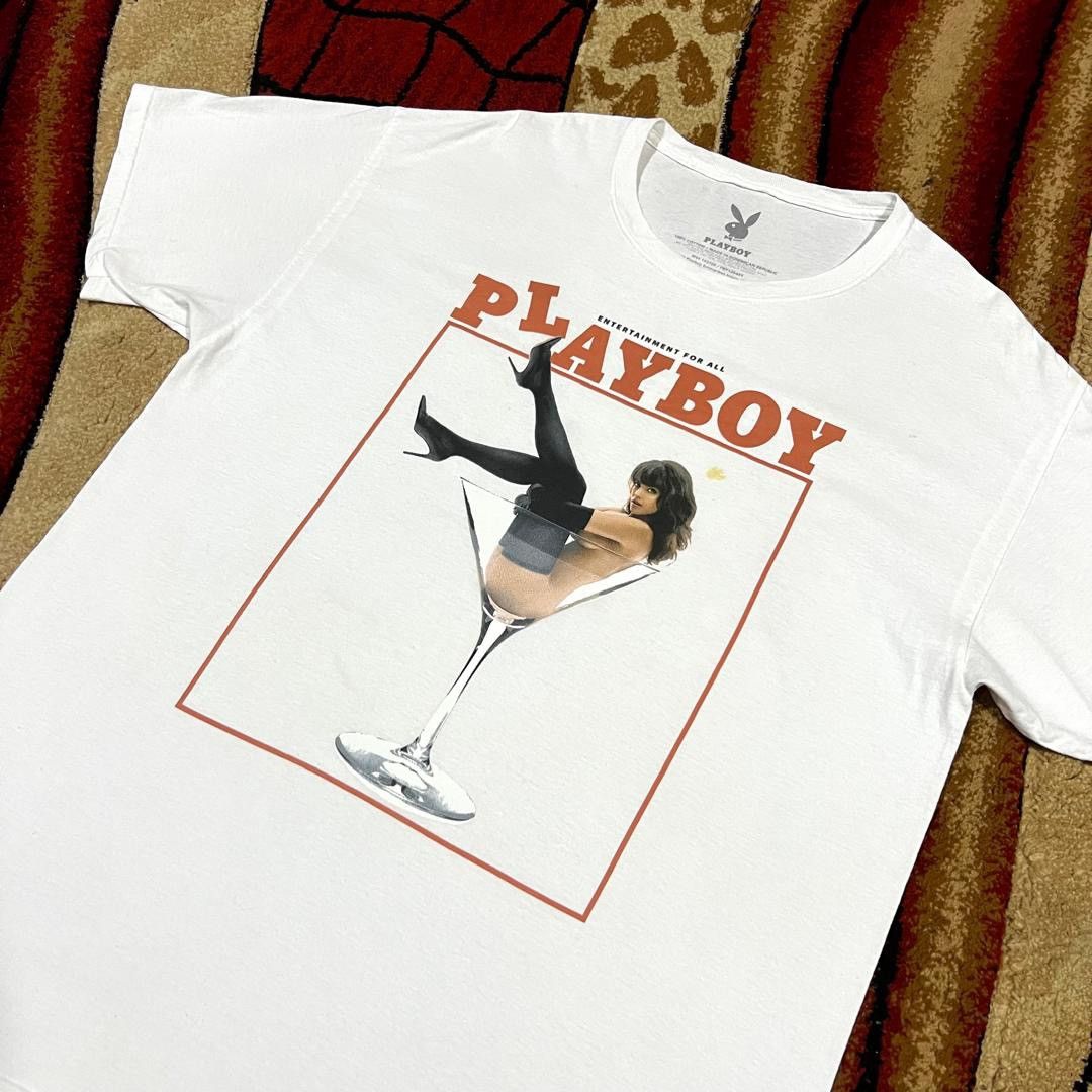 Naked & Famous Vintage Playboy Famous Porno Celebrities Naked T Shirt Size US L / EU 52-54 / 3 - 3 Thumbnail