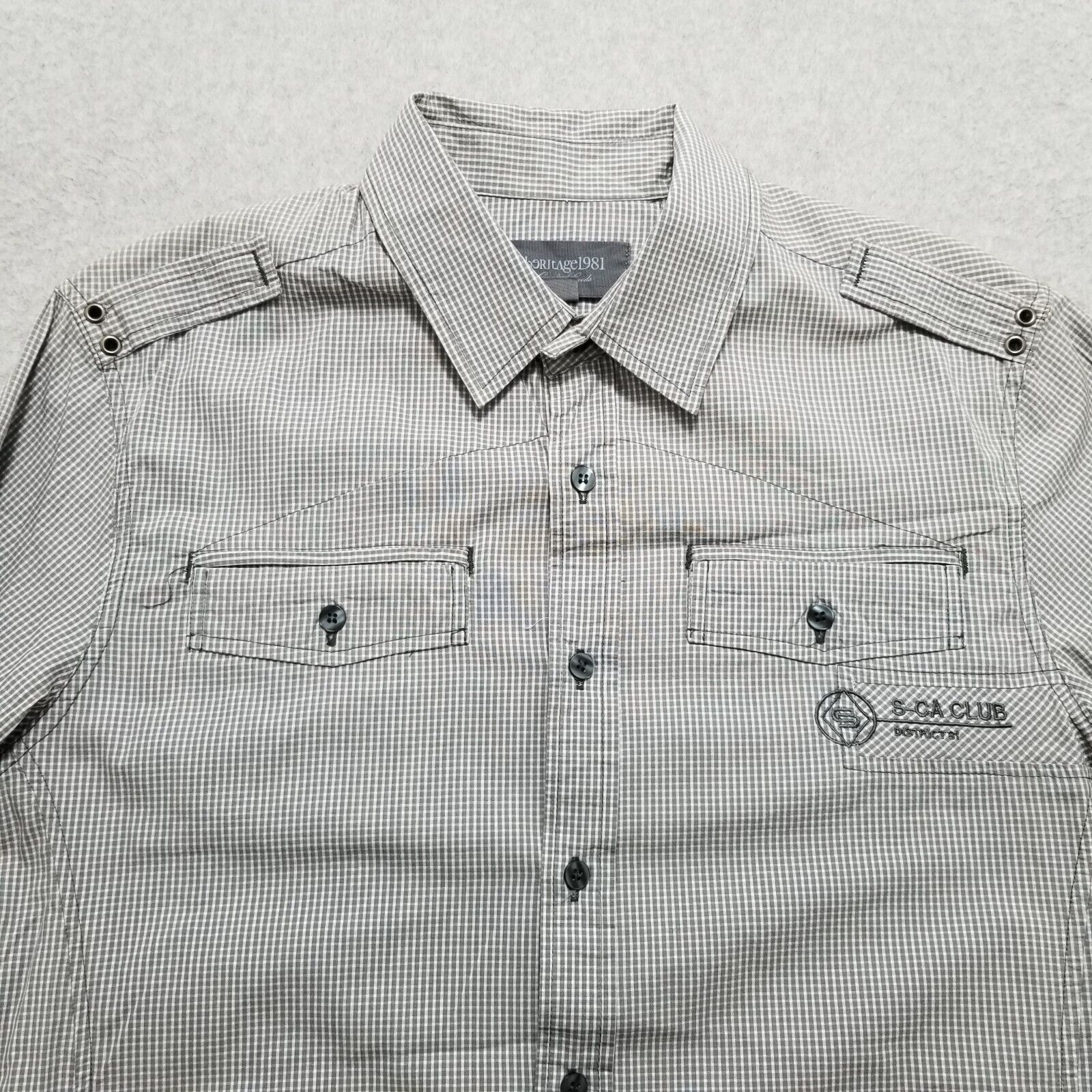 Heritage1981 Heritage 1981 Shirt Mens Medium Check Button Up Long Sleeve Size US M / EU 48-50 / 2 - 2 Thumbnail
