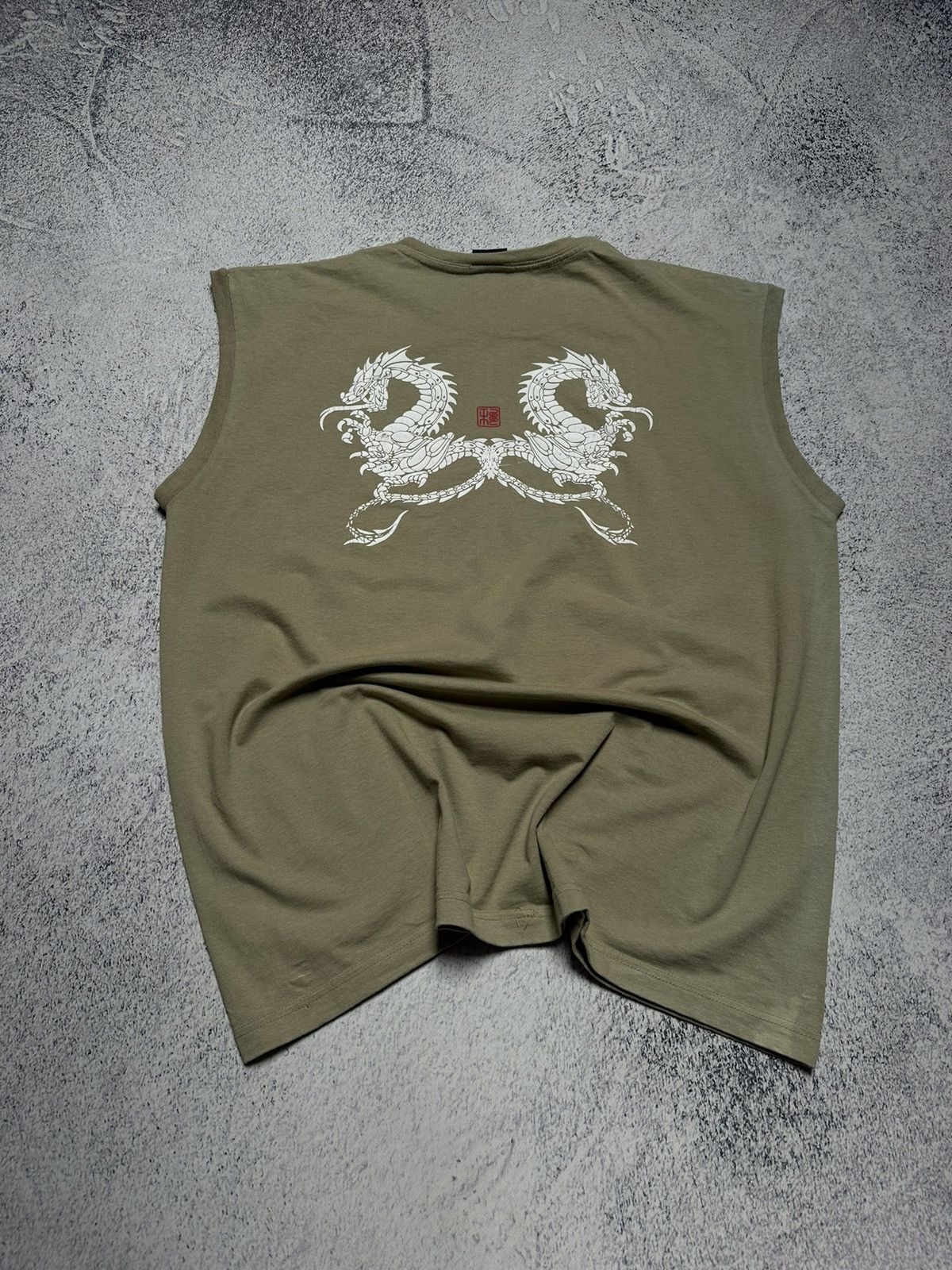 Stussy Vintage 90s Stussy Outdoor Dragon Print Tank Top T shirt Size US XL / EU 56 / 4 - 1 Thumbnail