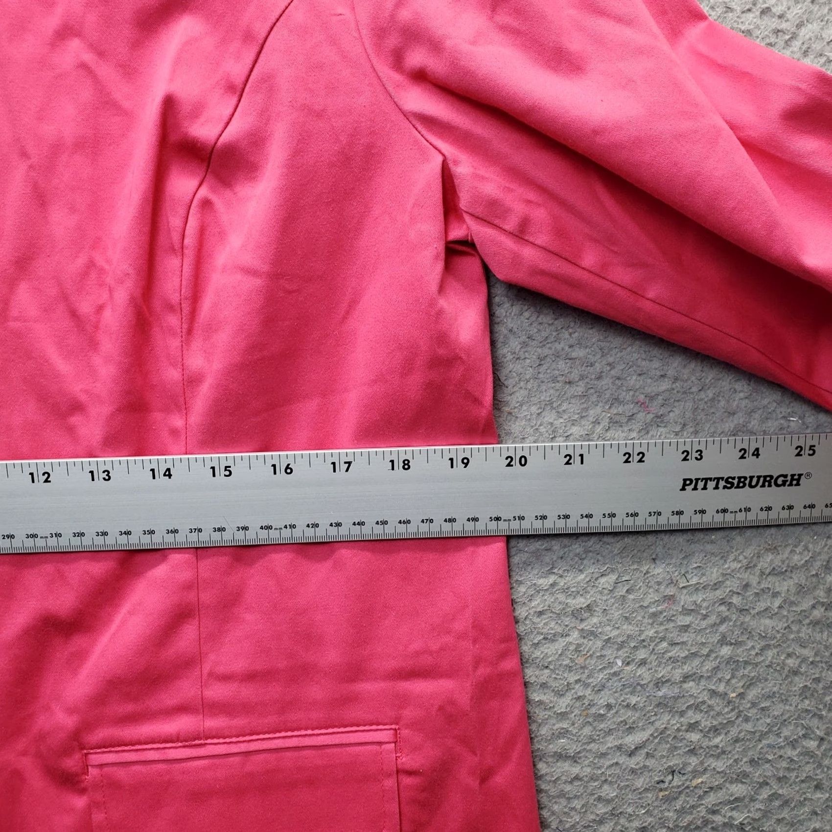 Vintage Chico's Moto Jacket Womens 2 Pink Stretch Jetted Pockets Band Collar Gold Zip Up Jacket Size XS / US 0-2 / IT 36-38 - 4 Thumbnail