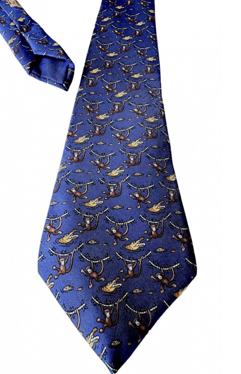 Hermes Hermes Tie / Rare Design Size ONE SIZE - 4 Thumbnail