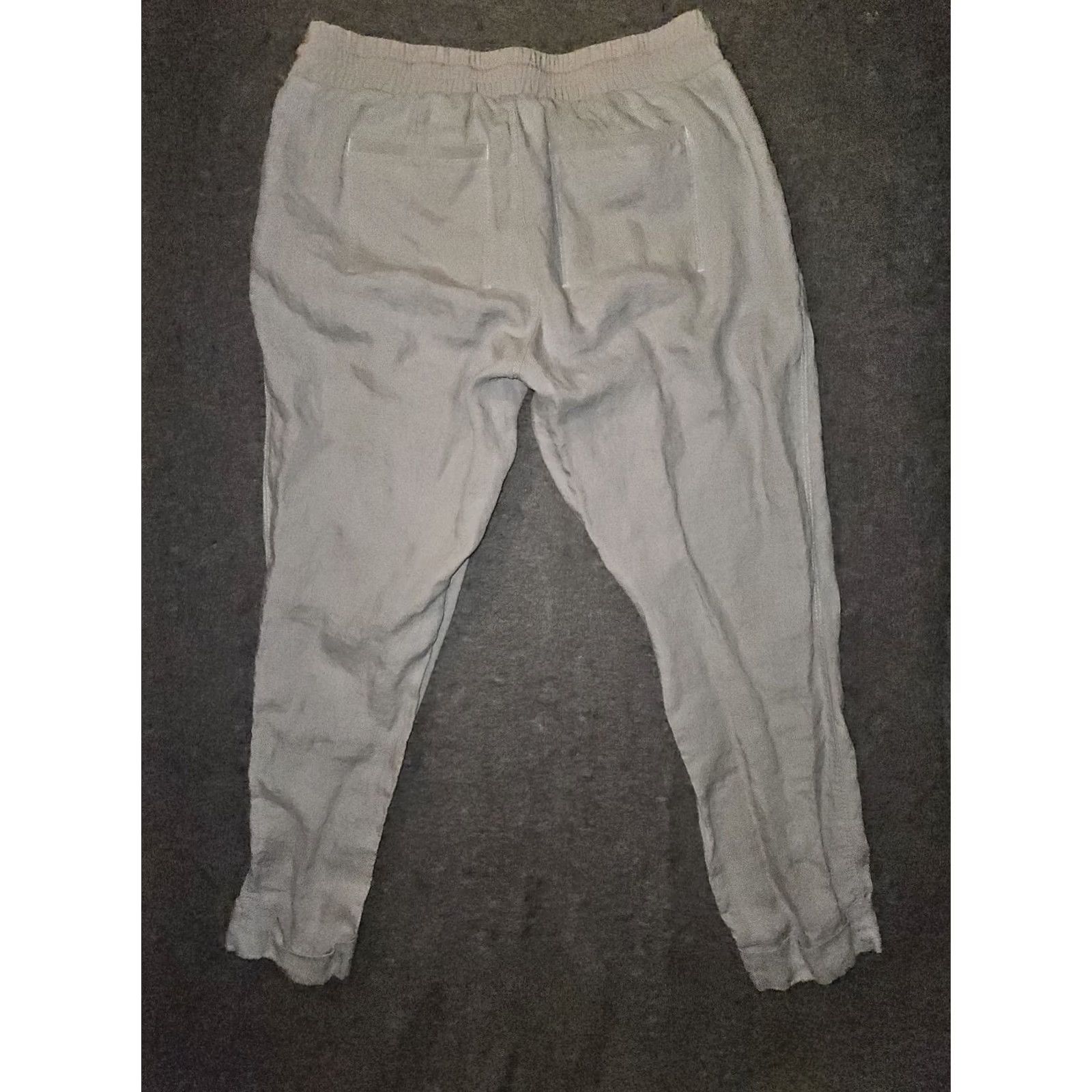 Athleta Athleta Linen Bali Cuffed Ankle Pants Women's 8 Gray Active Yoga Gym Casual Size 30" / US 8 / IT 44 - 6 Thumbnail