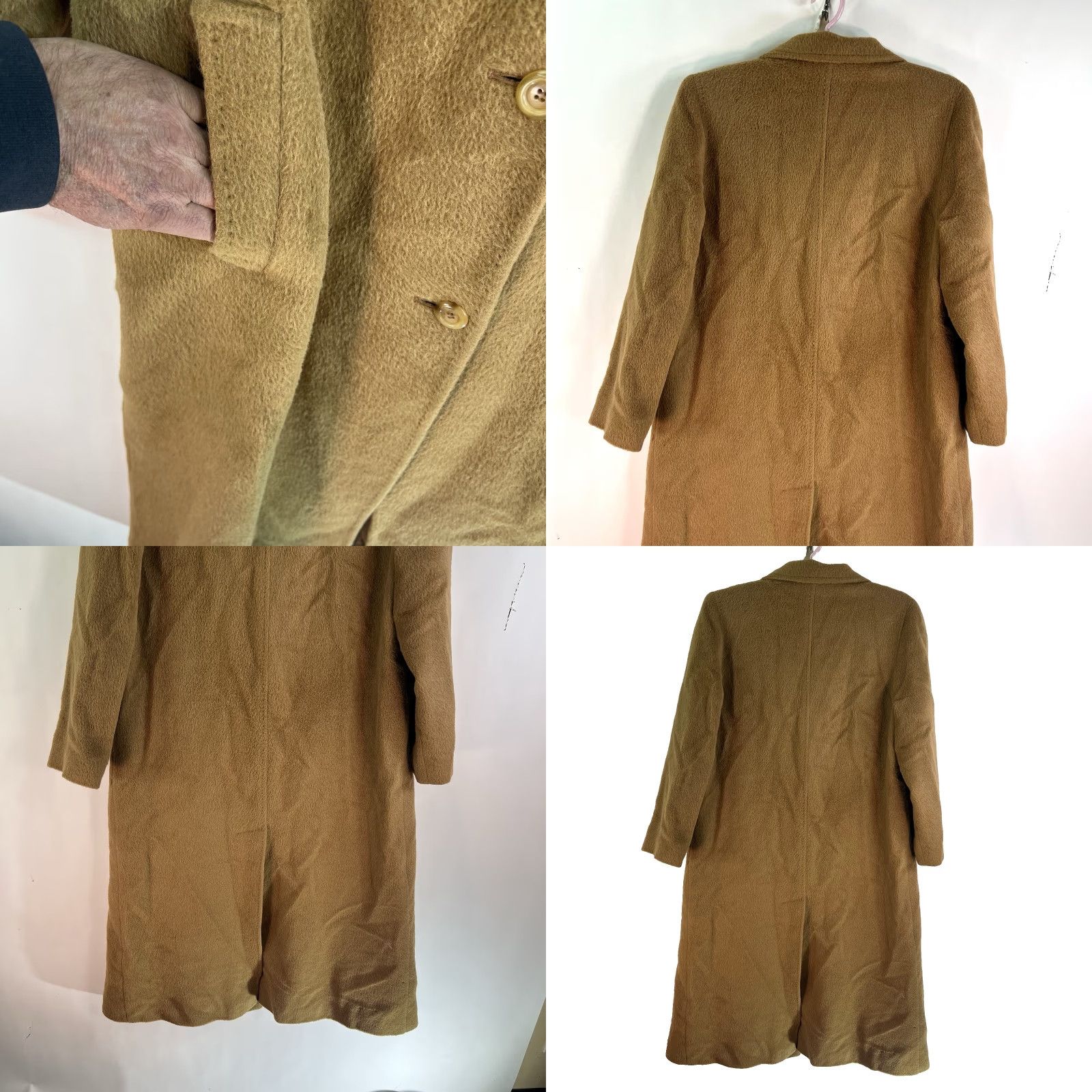 Bill Blass VINTAGE Bill Blass Llama Wool Overcoat Womens Size 12 Camel Tan Long Sleeve Classic 90s Size XL / US 12-14 / IT 48-50 - 8 Thumbnail