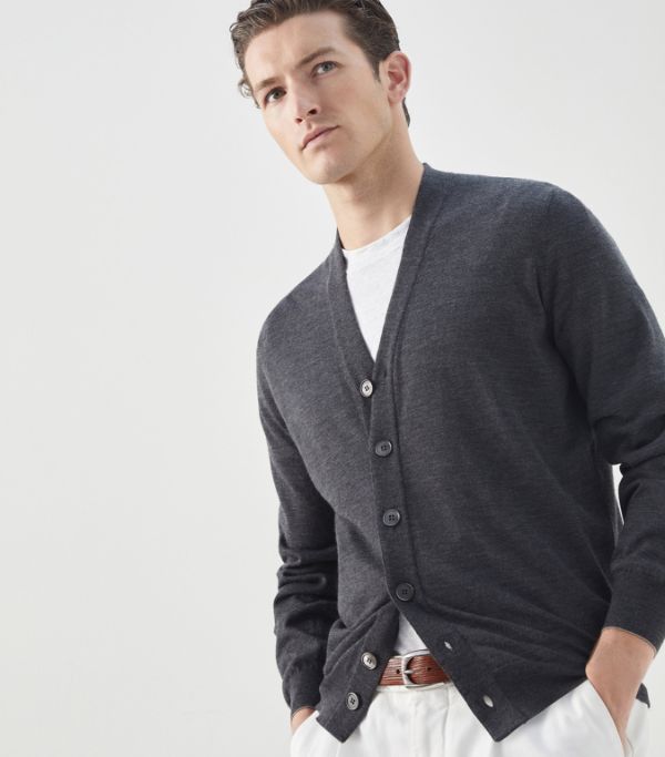 Brunello Cucinelli o1w1db10924 Cardigan in Grey Size US XS / EU 42 / 0 - 5 Thumbnail