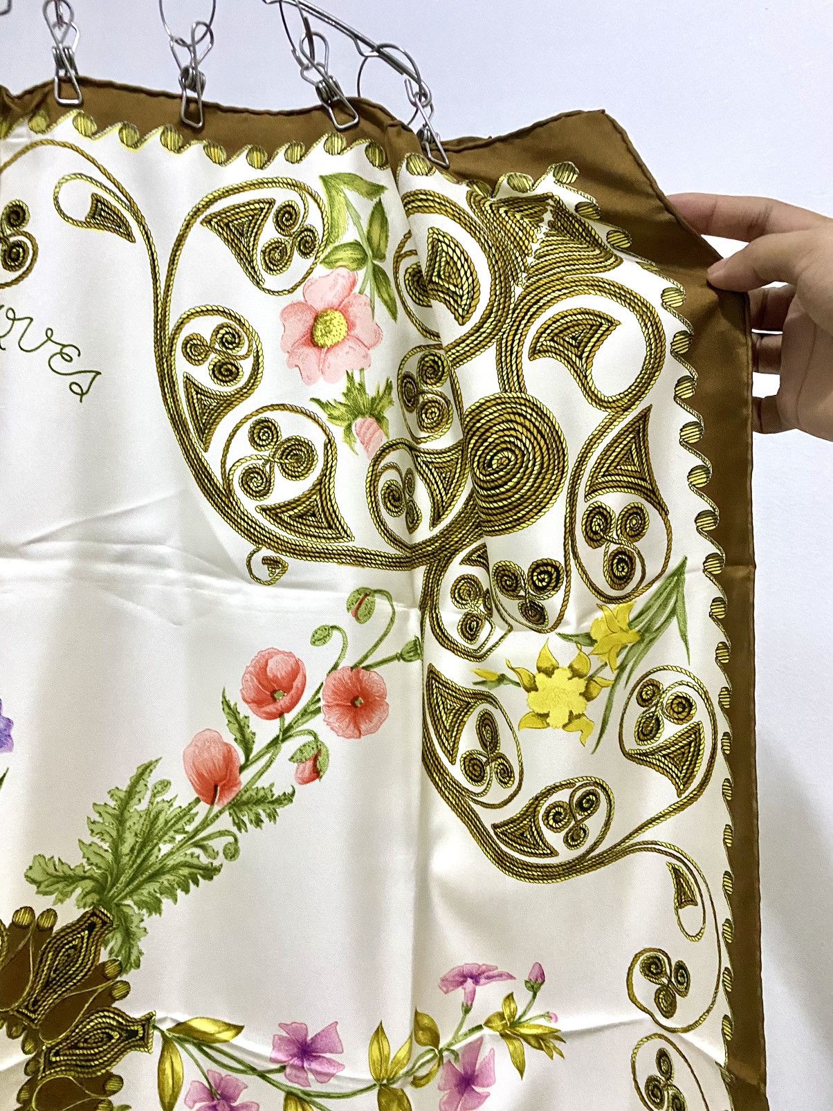 Hermes Vintage Hermes Silk Scarves Arabesques Size ONE SIZE - 8 Thumbnail