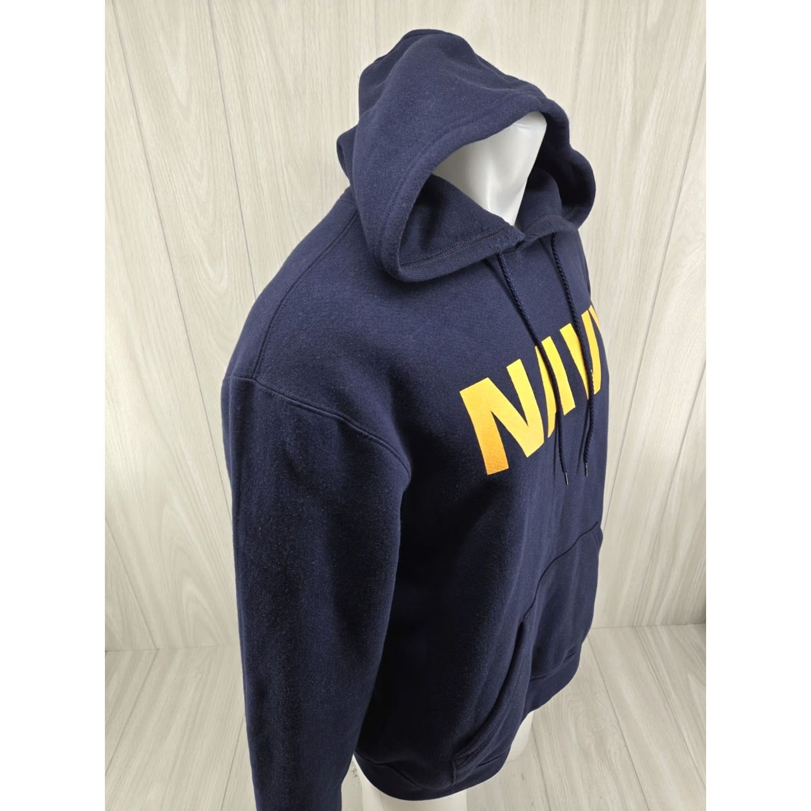 Soffe VINTAGE Soffe United States Navy Hoodie Men L NAVY BLUE Pullover Hooded Pockets Graphic Print Regular Fit Long Sleeve Cotton Polyester Size US L / EU 52-54 / 3 - 7 Thumbnail