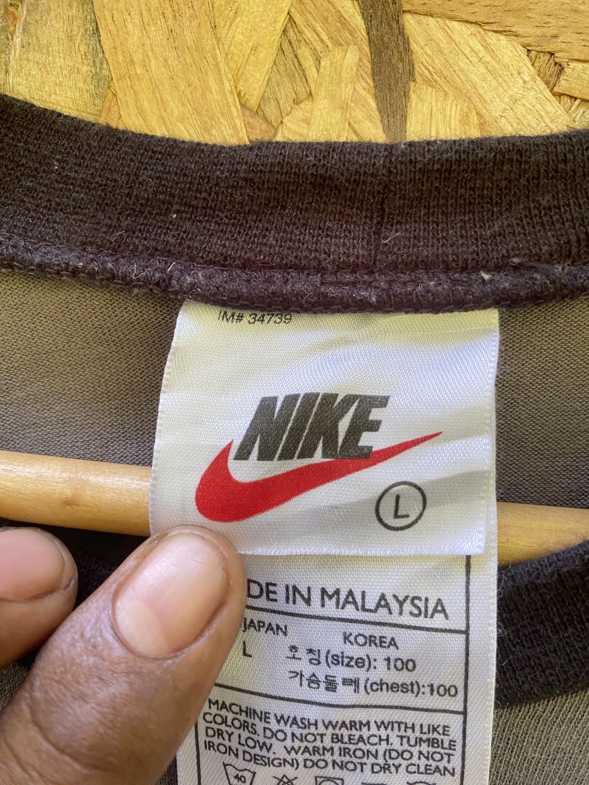 Nike × Vintage Vintage nike made in malaysia tee Size US L / EU 52-54 / 3 - 8 Thumbnail
