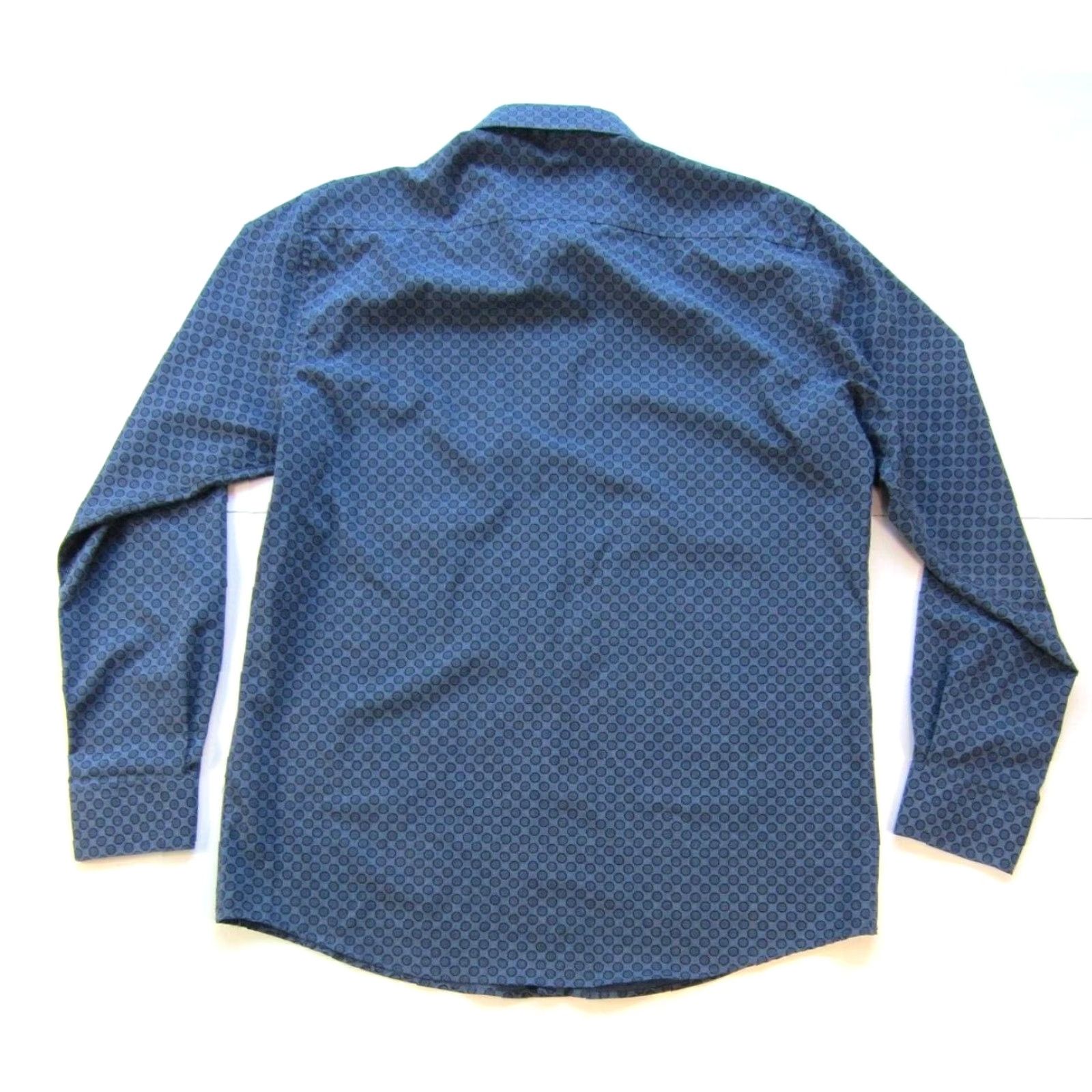 Lucky Brand Lucky Brand Shirt Men L 4 Way Stretch Blue Polka Dot Button Long Sleeve Slim Fit Size US L / EU 52-54 / 3 - 2 Thumbnail