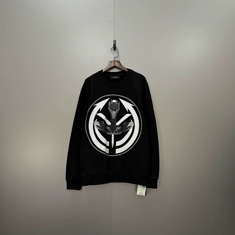 Givenchy Givenchy Black Pattern Printed Round Neck Hoodie Size US S / EU 44-46 / 1 - 1 Thumbnail