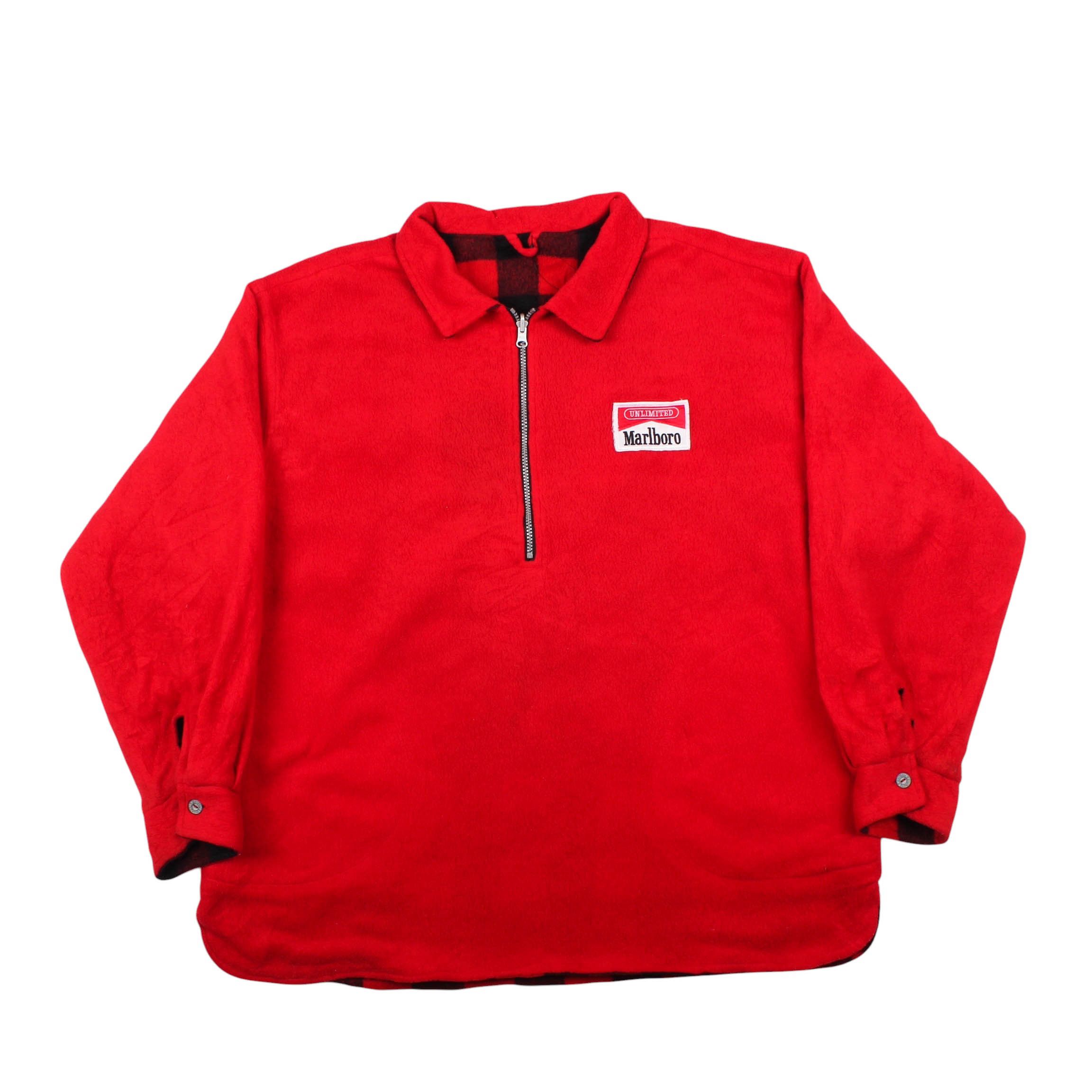 Marlboro Vintage Marlboro Unlimited Reversible Fleece Jacket 90s Size US XXL / EU 58 / 5 - 1 Thumbnail