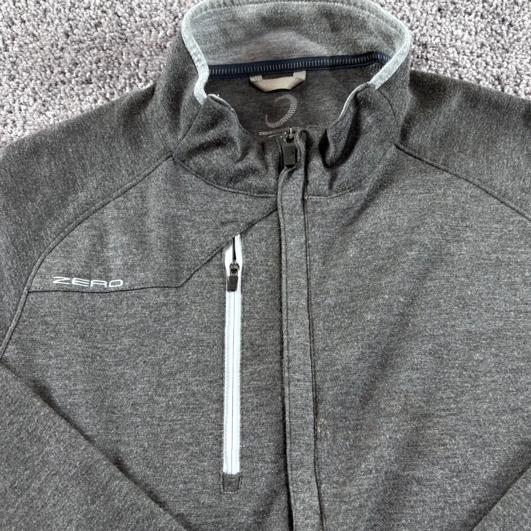 Vintage Zero Restriction Golf Jacket Mens L Gray 1/2 Zip Performance Logo Size US L / EU 52-54 / 3 - 2 Thumbnail