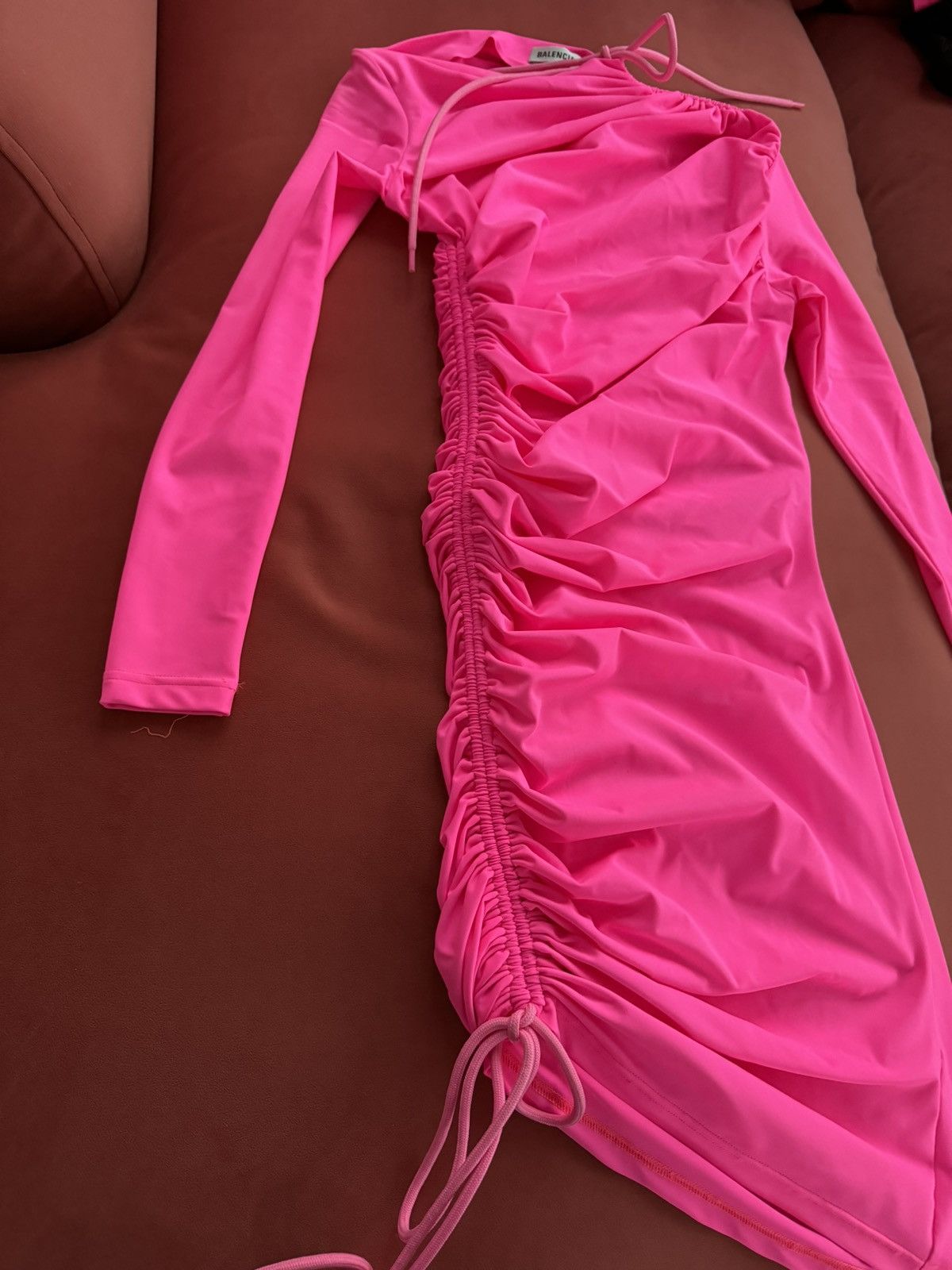 Balenciaga New Balenciaga bright pink mini dress, size S Size S / US 4 / IT 40 - 4 Thumbnail