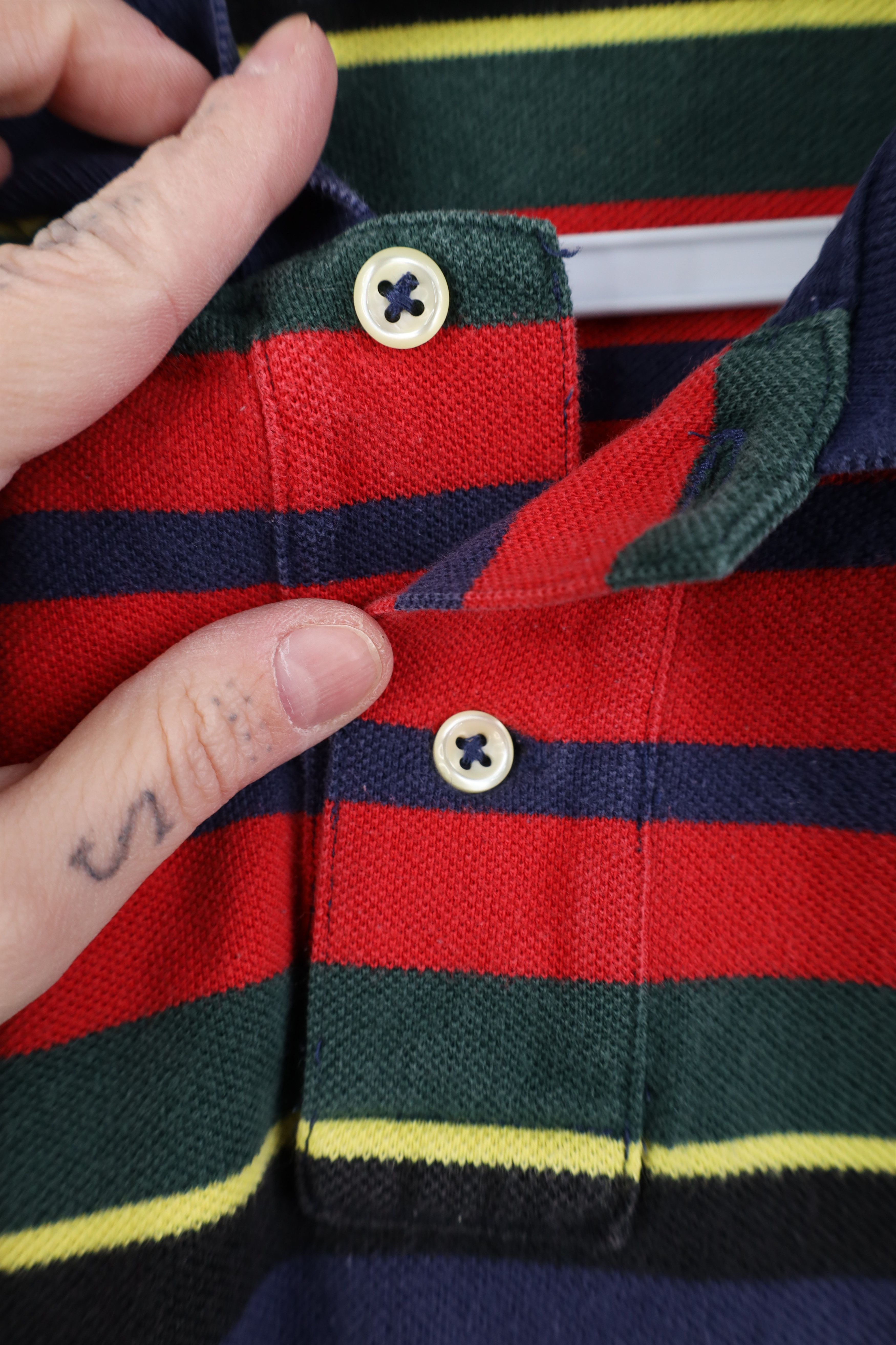 Polo Ralph Lauren Vintage 90s Ralph Lauren Striped Collared Golf Polo Shirt Size US L / EU 52-54 / 3 - 5 Thumbnail