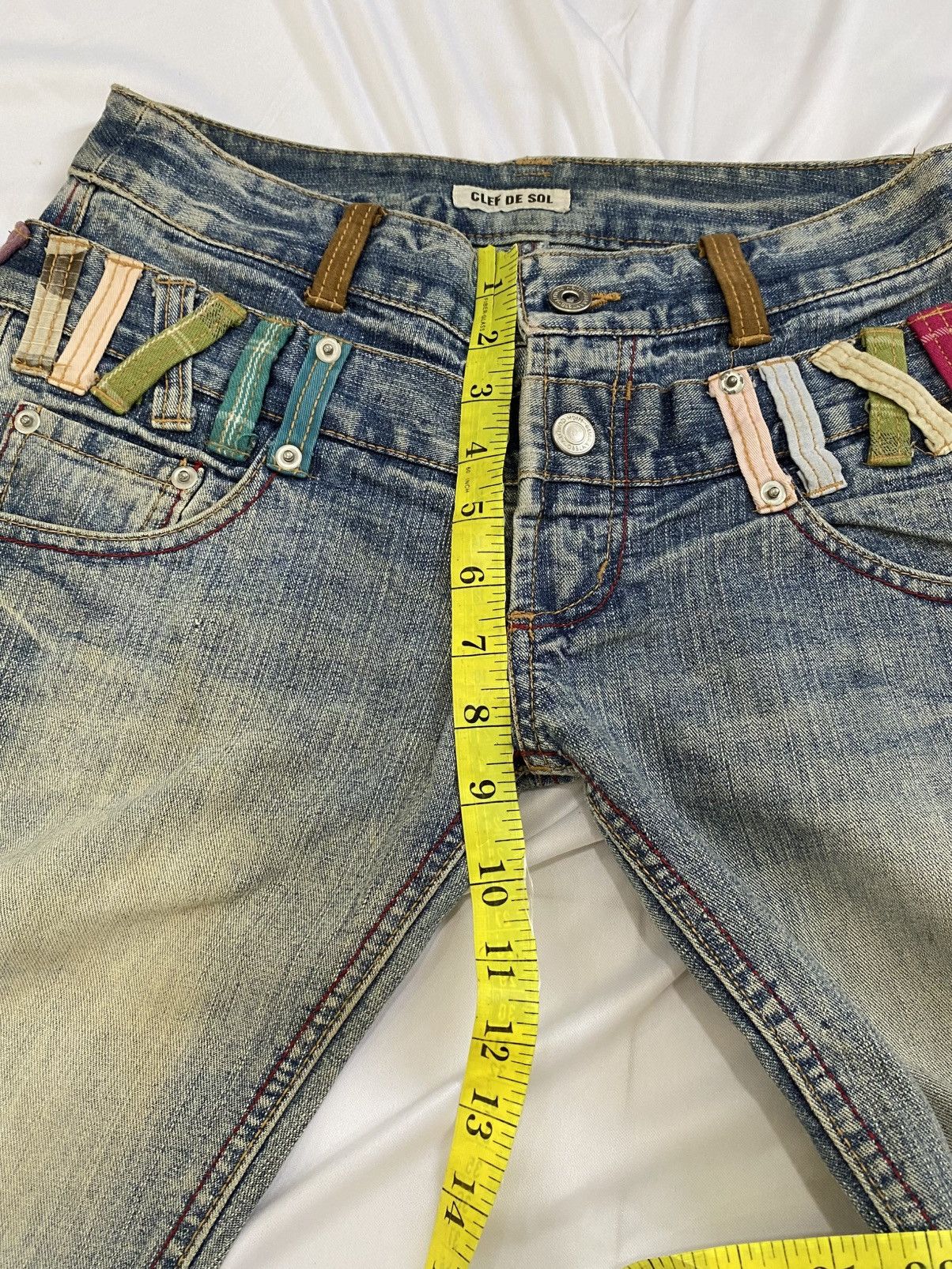 GOSTAR DE FUGA × If Six Was Nine × Japanese Brand double waist flare ifsx style jeans pant clef de sol Size US 28 / EU 44 - 9 Thumbnail